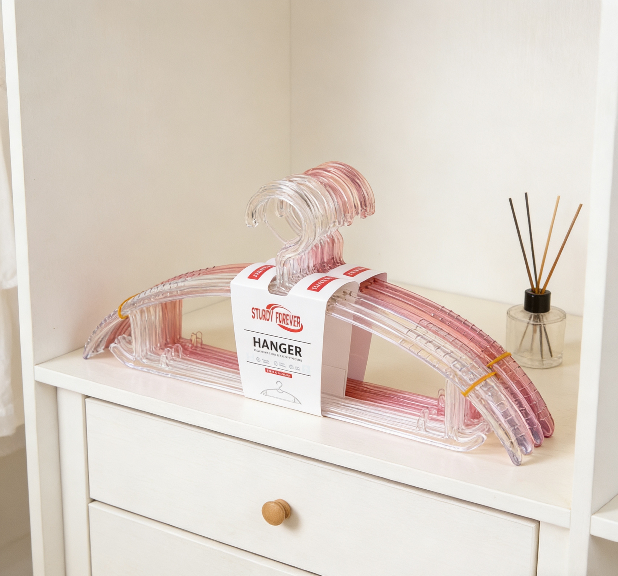 轻奢透明窄肩衣架 成人防滑防脱落衣柜整理专用挂衣架