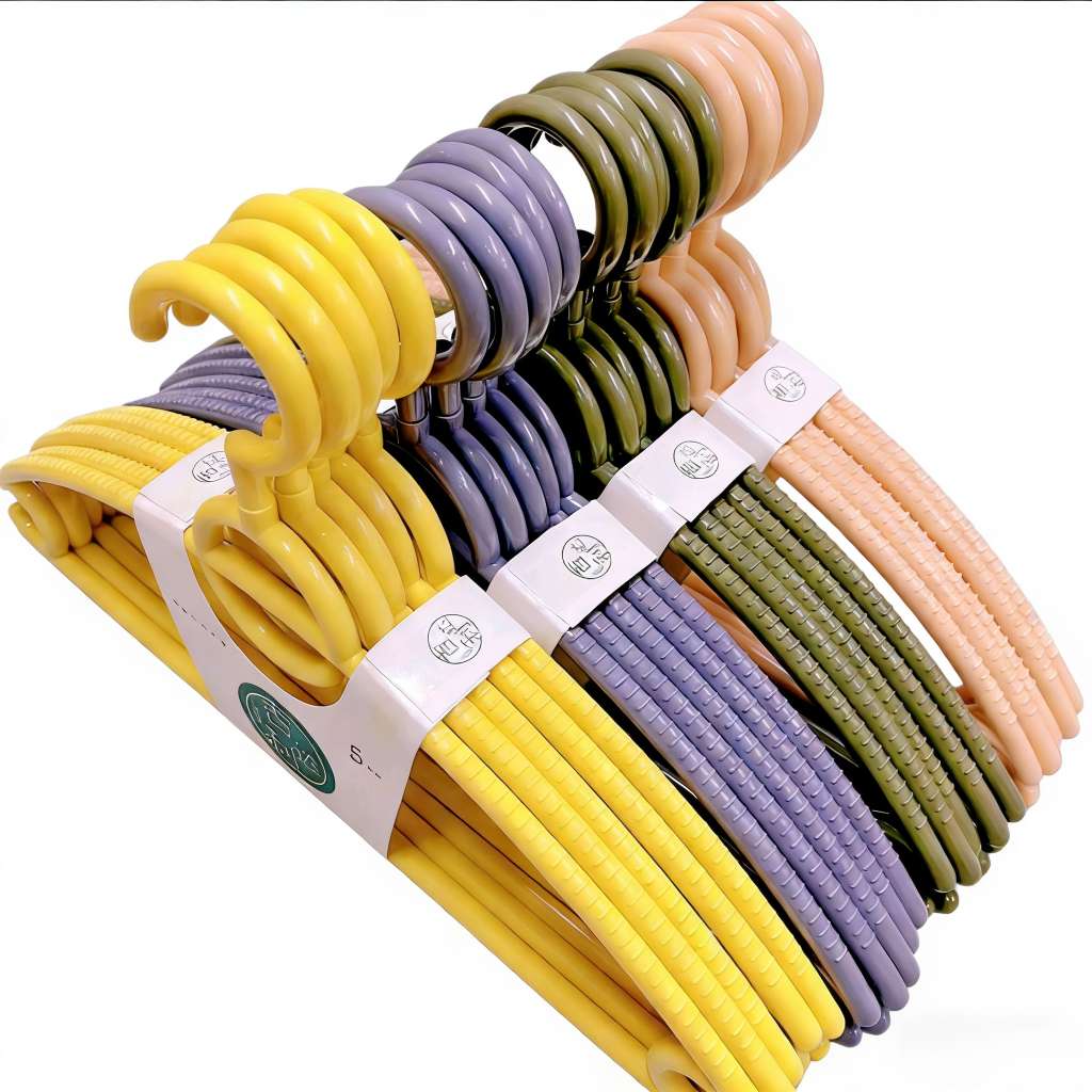 8021-5 plastic clothes hanger for household use, thickened and rotatable clothes hanger, wholesale of clothes hangers, student dormitory clothes drying rack details Picture
