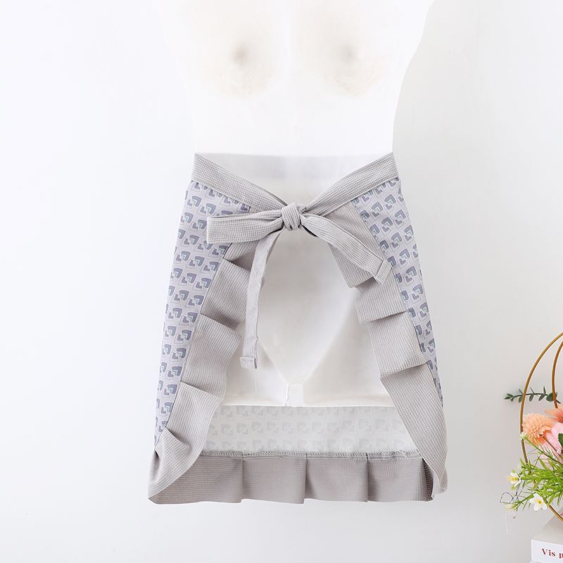 A new stylish canvas half-length apron for kitchen and home cooking, dust-proof, stain-resistant and wear-resistant, specially designed half-length work uniform for the catering industry pic 12