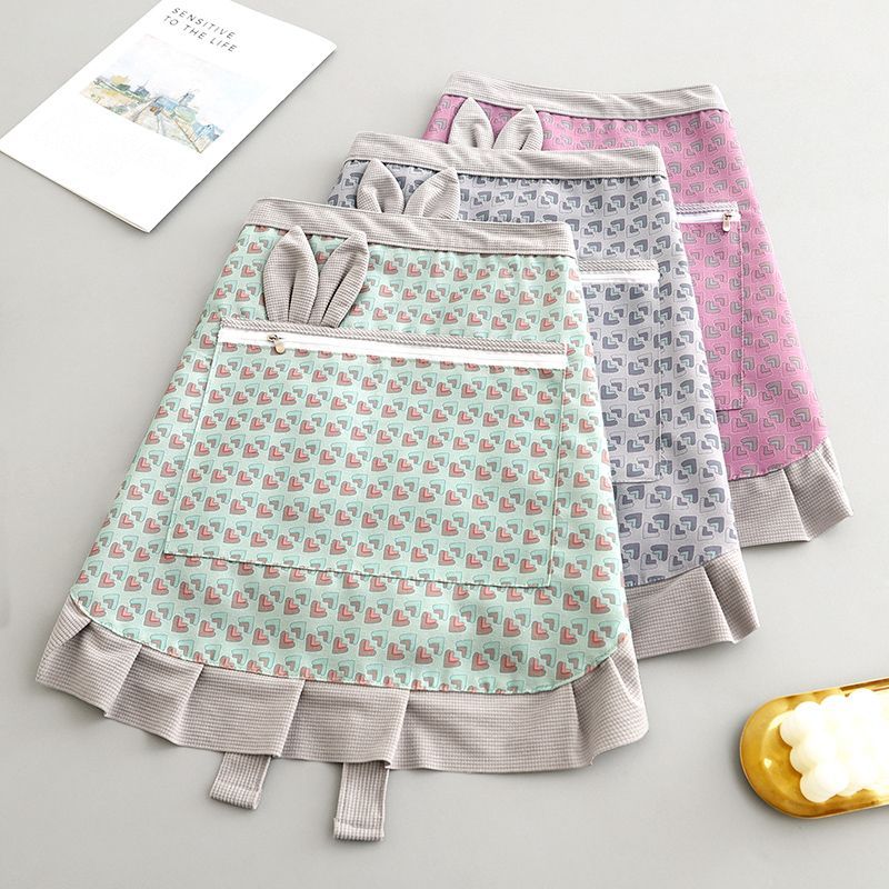 A new stylish canvas half-length apron for kitchen and home cooking, dust-proof, stain-resistant and wear-resistant, specially designed half-length work uniform for the catering industry pic 6