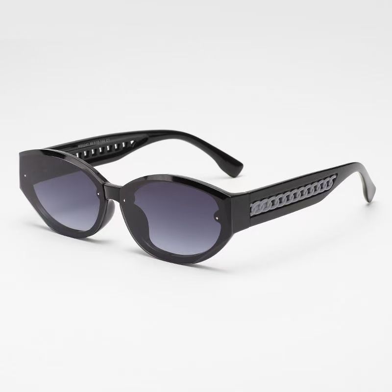 新款框切边圆形墨镜女士高级感时尚潮流太阳镜防紫外线太阳眼镜