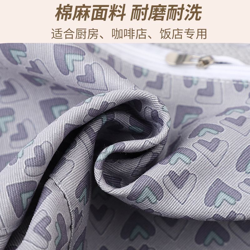 A new stylish canvas half-length apron for kitchen and home cooking, dust-proof, stain-resistant and wear-resistant, specially designed half-length work uniform for the catering industry pic 8