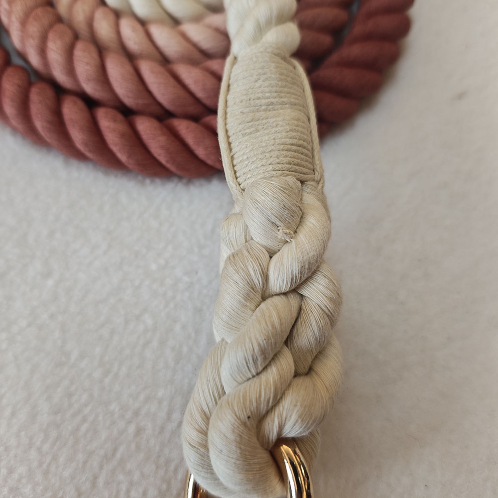 跨境货源厂家现货150*1.3CM三股绳编织牵引带宠物用品狗链狗绳详情2