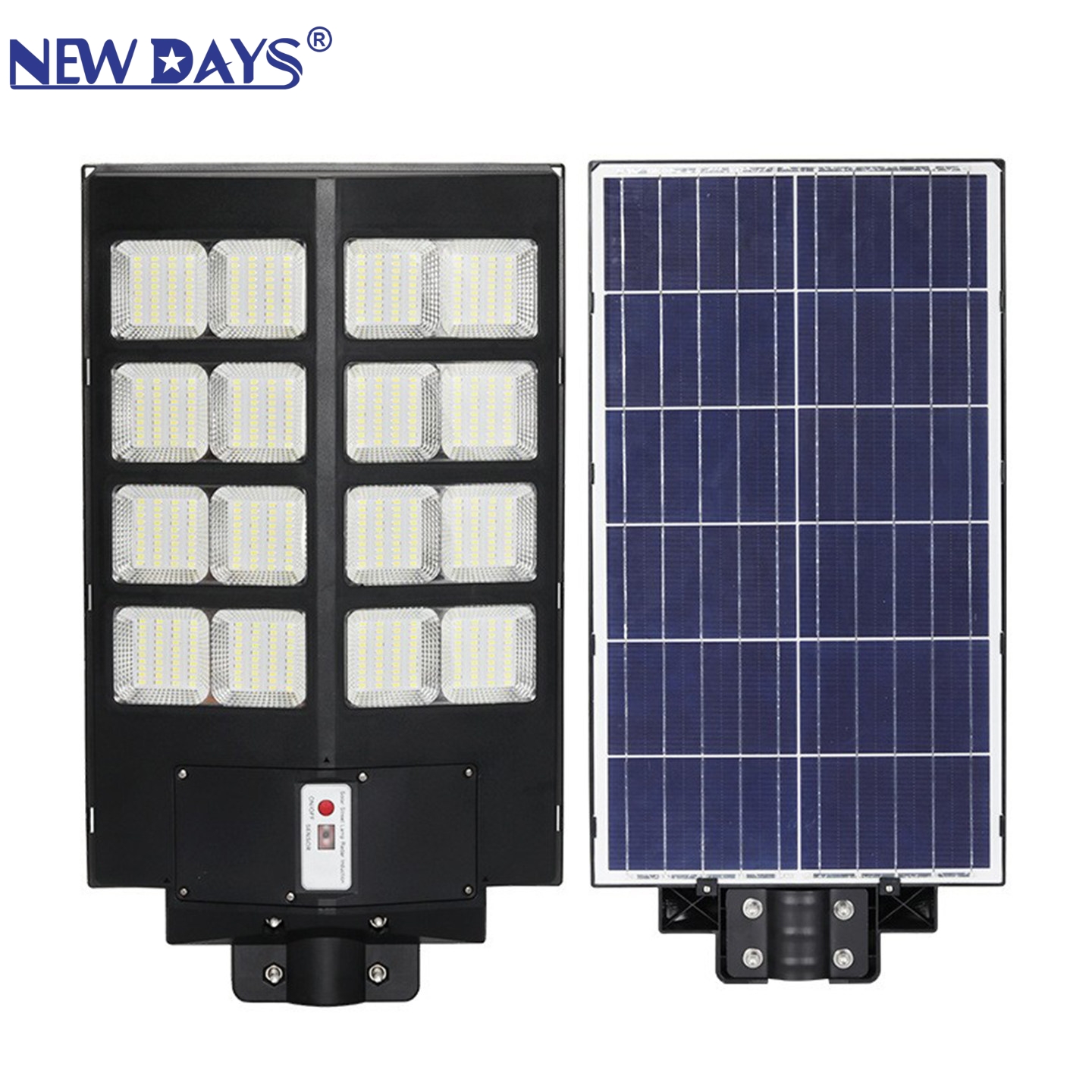 والمصابيح الجديدة التي تعمل بالطاقة الشمسية من طراز LED التي تحمل العلامة التجارية Newdays العابرة للحدود، والمصابيح التي تعمل بالضوء في الهواء الطلق في الهواء الطلق في المنازل، والمصابيح التي تنبعث من أجهزة استشعار الإنسان المقاومة للماء والغبار
