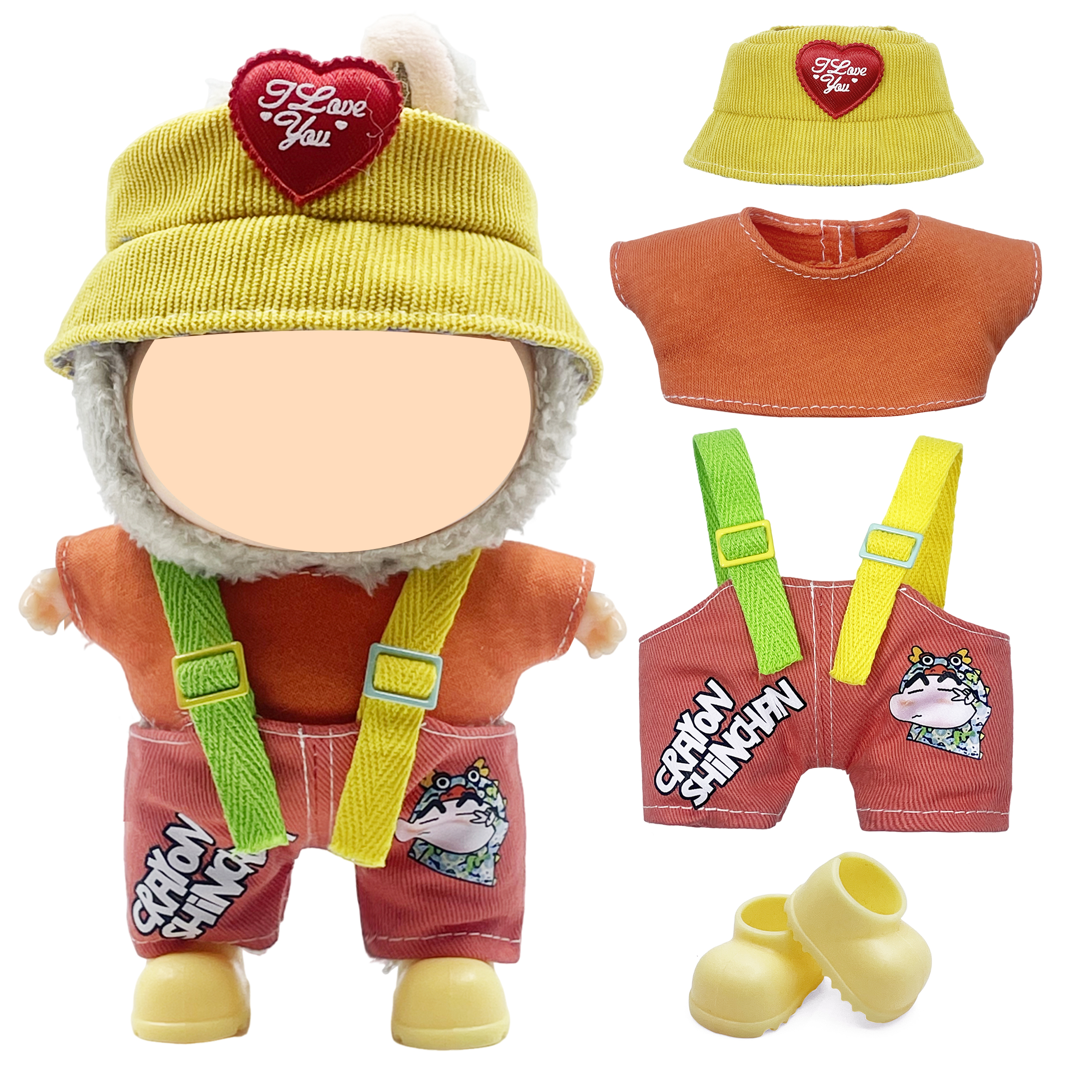 Doll toy accessories BJD Cotton doll dress-up patch Girl decoration doll dress 15-17CM Cotton doll overalls Specification image