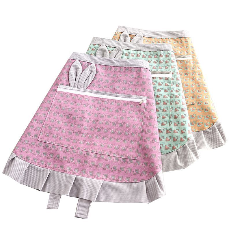 A new stylish canvas half-length apron for kitchen and home cooking, dust-proof, stain-resistant and wear-resistant, specially designed half-length work uniform for the catering industry pic 5