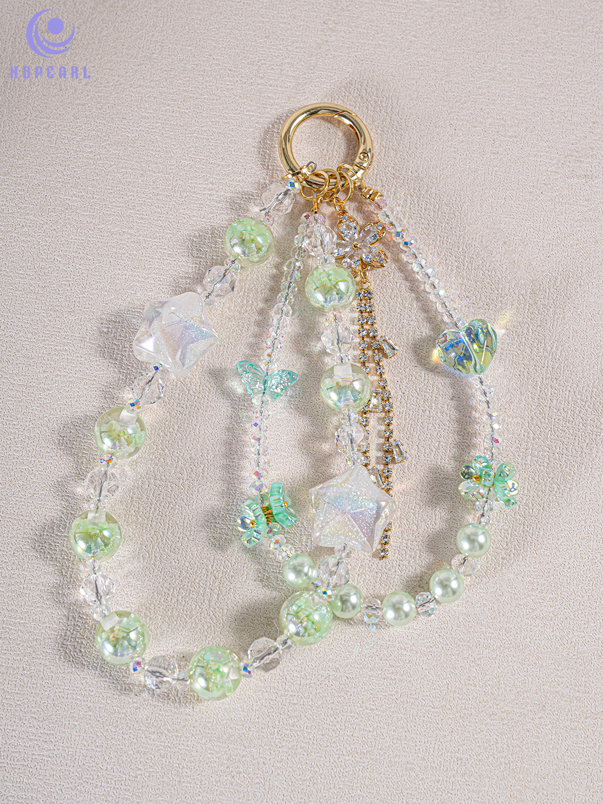 小巧串珠温柔小挂饰 清新风钥匙扣 随身挂件浪漫感小配饰