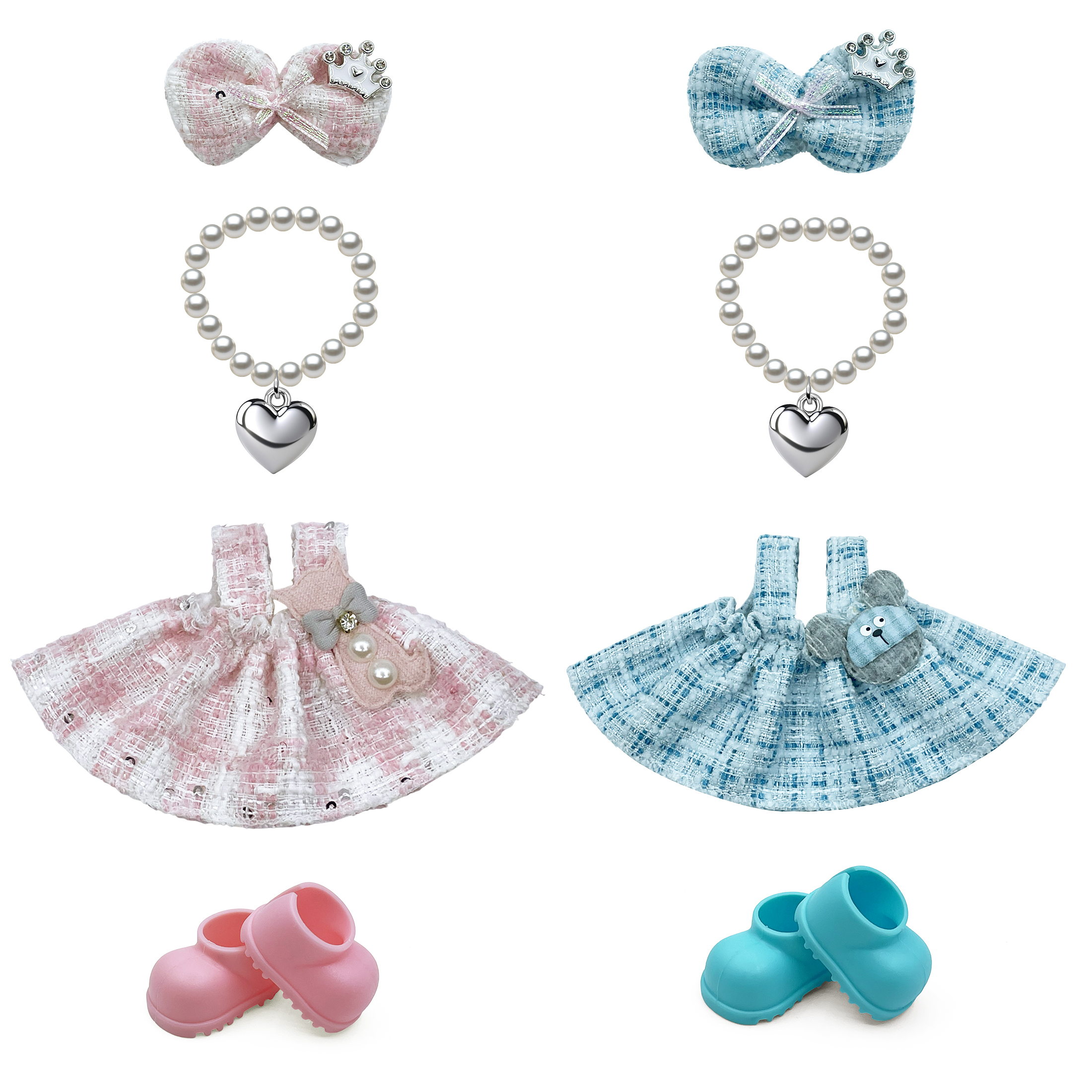 棉花娃娃玩具娃娃配件BJD换装贴少女装饰娃衣15-17CM棉花娃娃衣服详情8