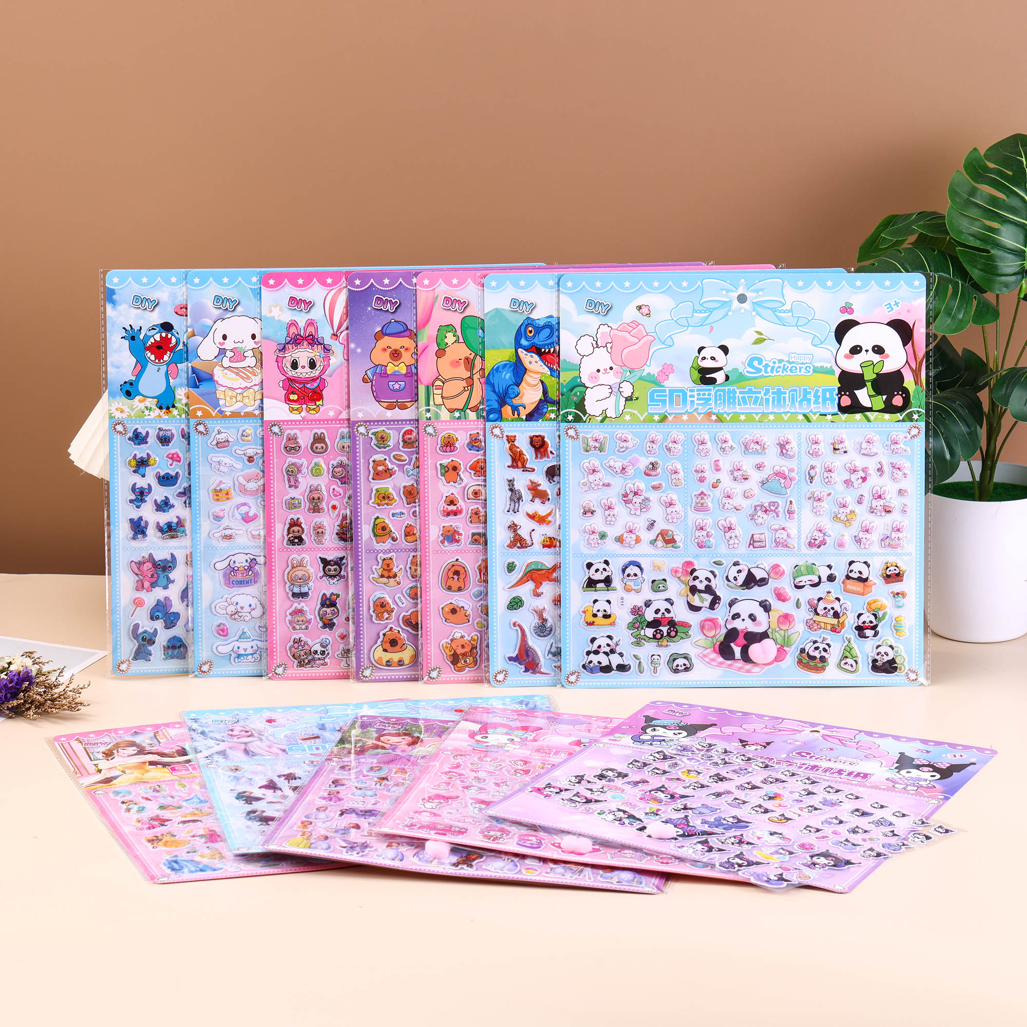 贴纸/造景贴纸/烫金立体贴纸/钻石贴纸/双层立体泡泡贴产品图