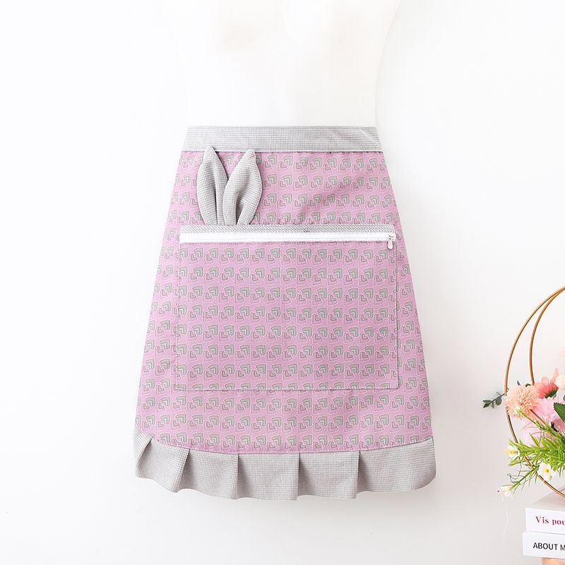 A new stylish canvas half-length apron for kitchen and home cooking, dust-proof, stain-resistant and wear-resistant, specially designed half-length work uniform for the catering industry pic 11