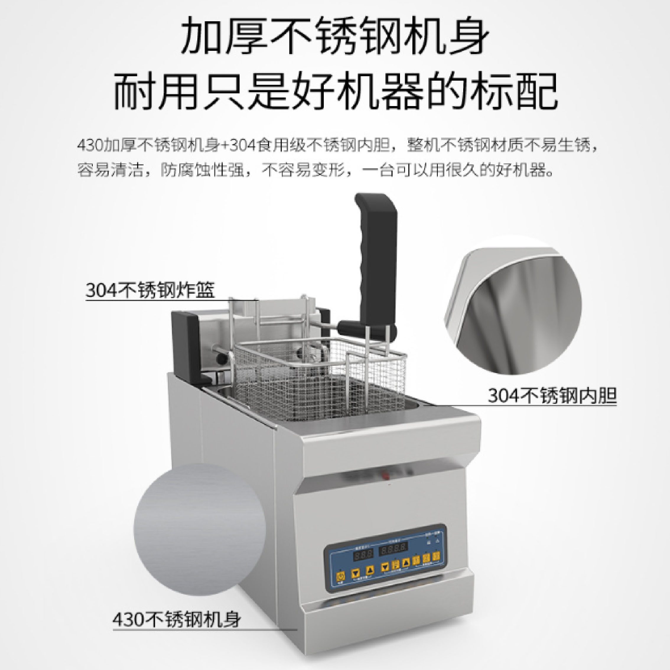 Automatic lifting electric fryer, commercial single-cylinder large-capacity deep fryer, French fries, fried chicken, temperature-controlled deep fryer Item Picture
