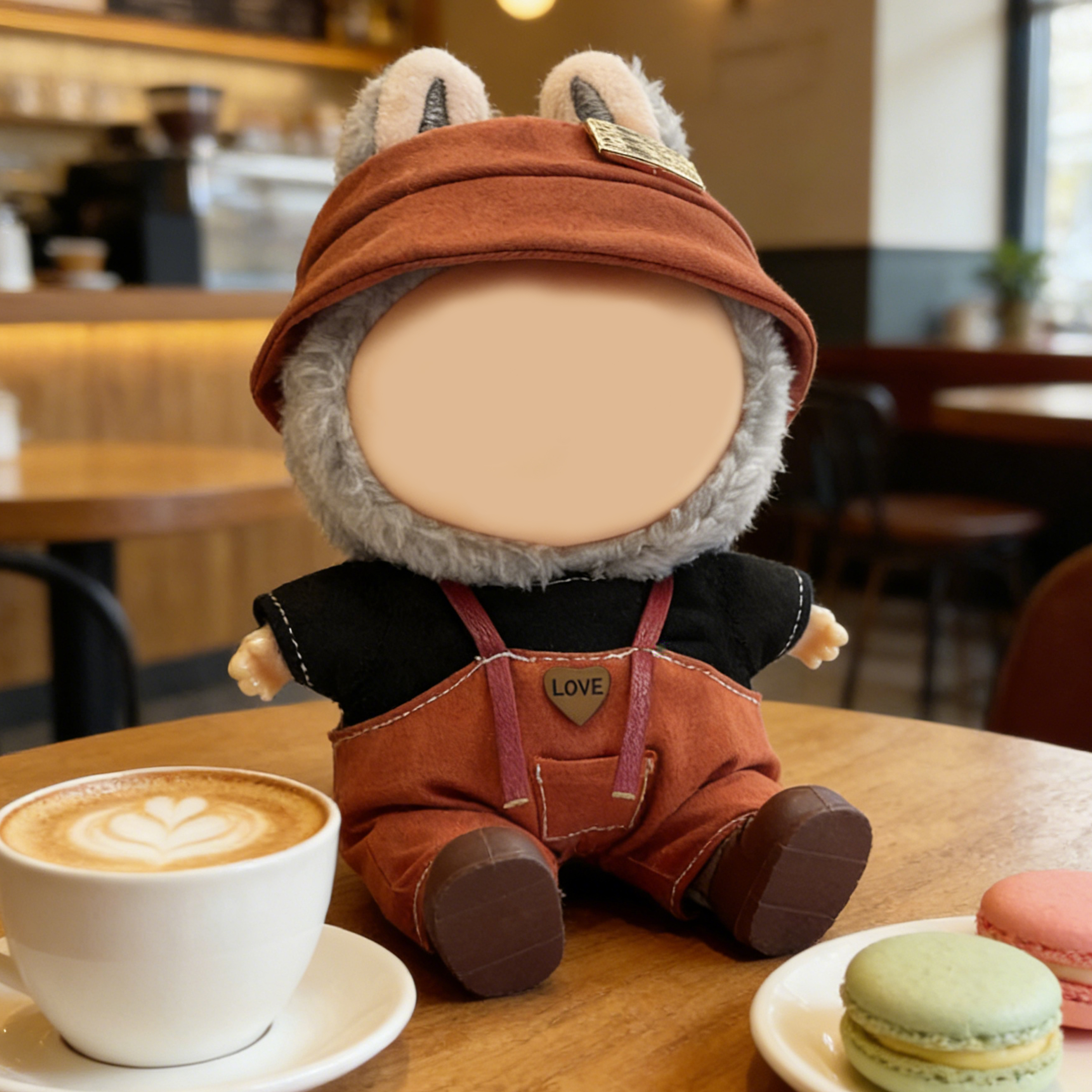 Doll toy accessories, BJD dress-up game, DIY girl decoration, doll clothes, work clothes, overalls, 15-17CM cotton doll clothes details Picture