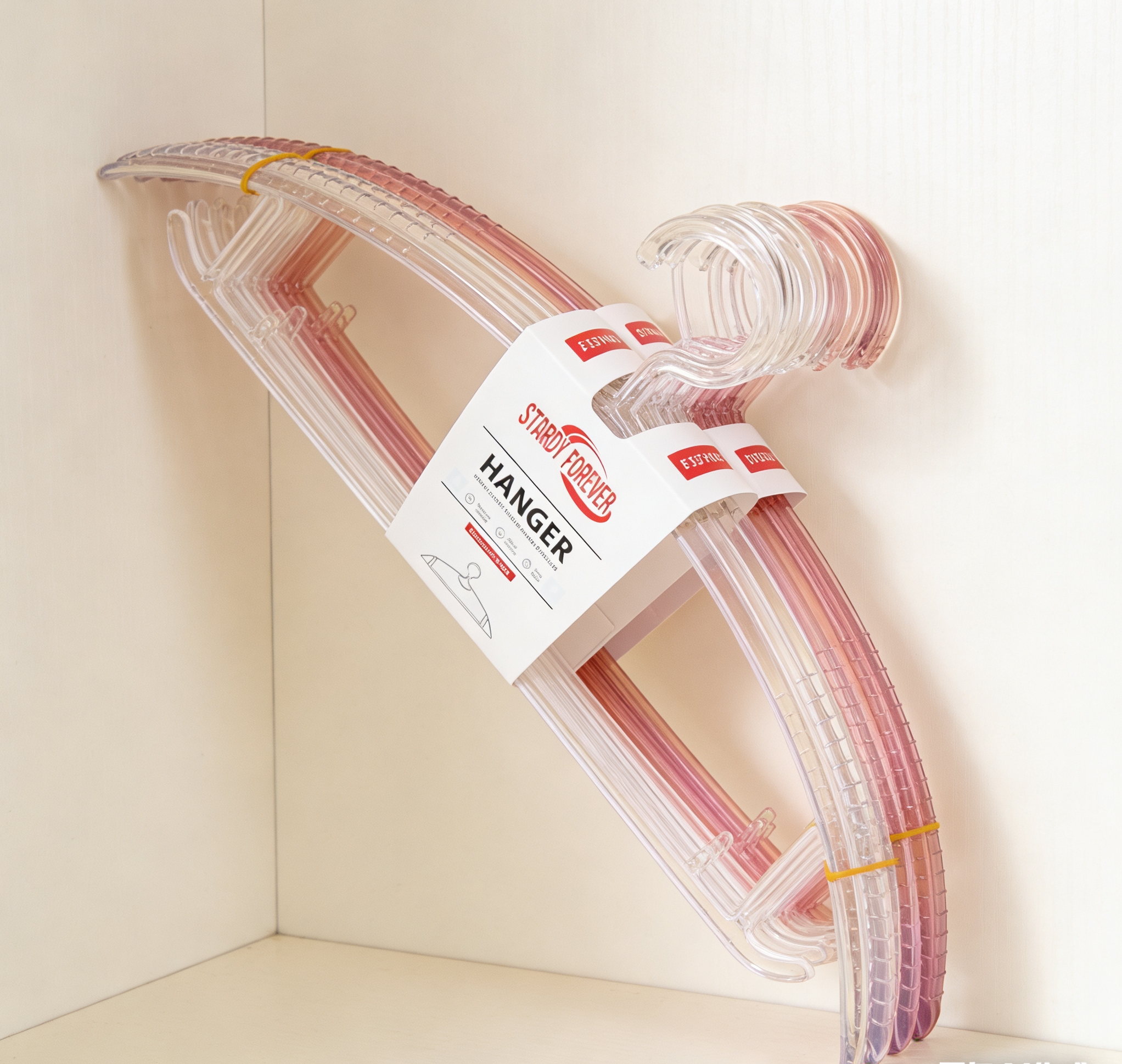 轻奢透明窄肩衣架 成人防滑防脱落衣柜整理专用挂衣架产品图