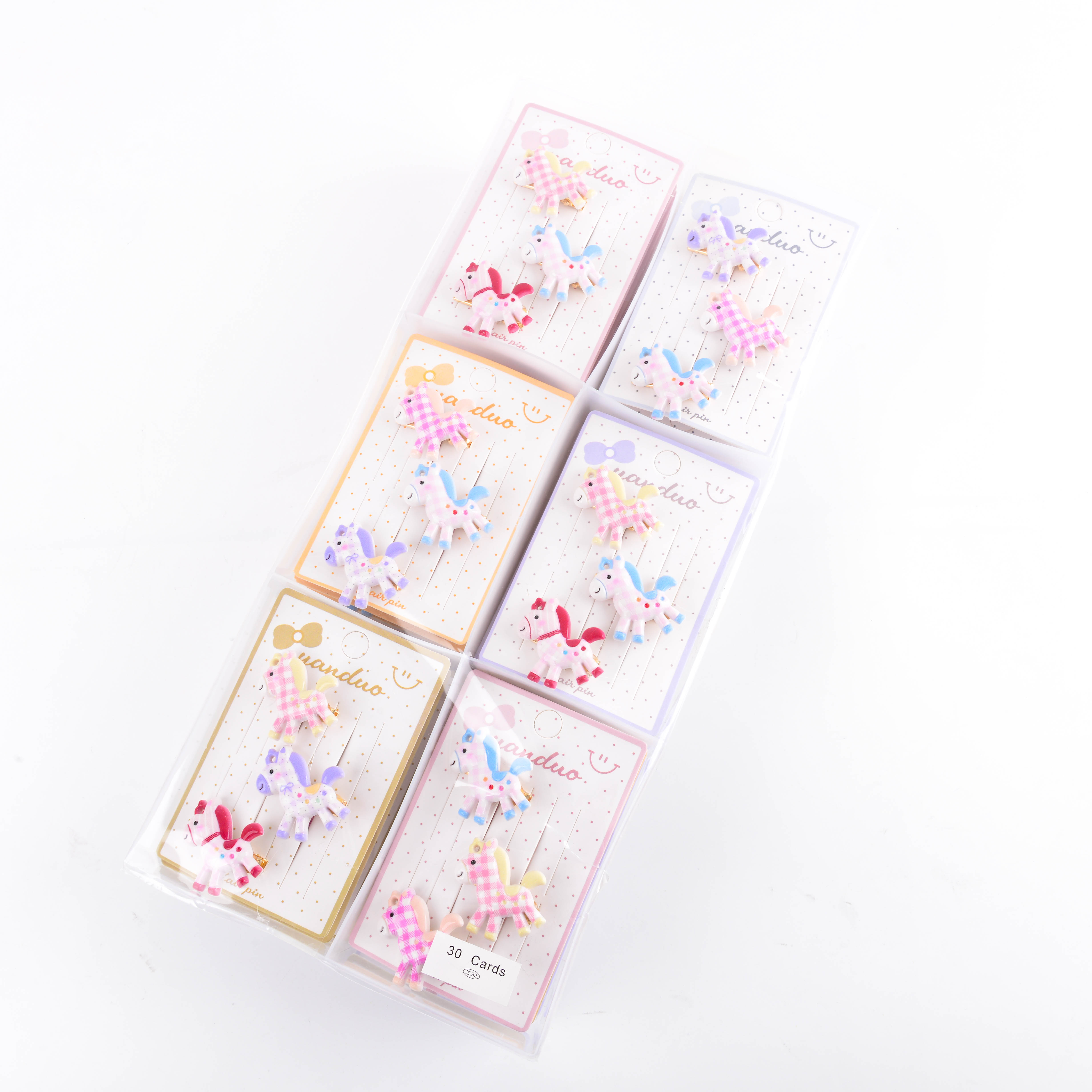 The Korean version of the children's spring edition acrylic small animal board duckbill clip parent-child version should be the duckbill clip polka dot cute rope