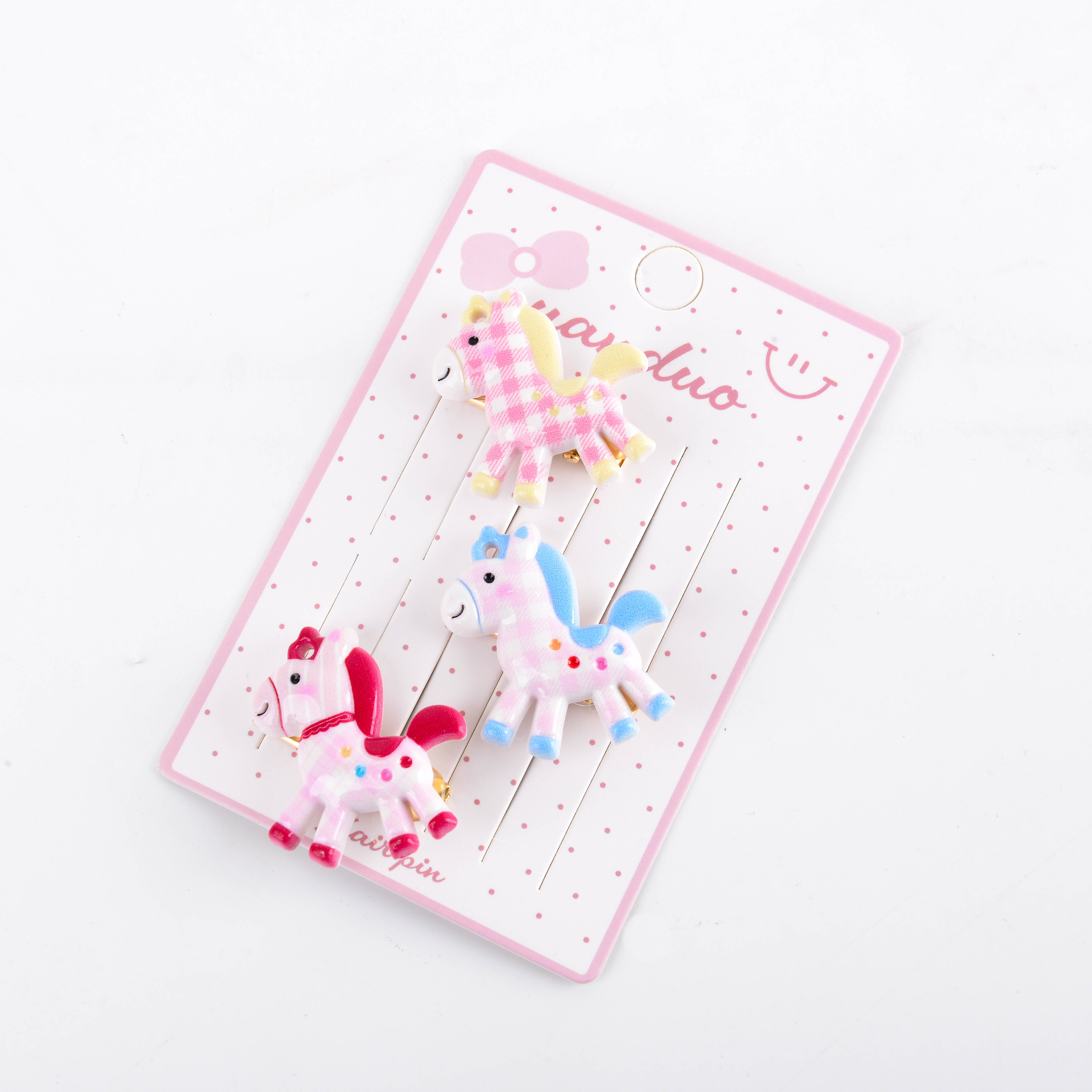 The Korean version of the children's spring edition acrylic small animal board duckbill clip parent-child version should be the duckbill clip polka dot cute rope Application Scenario