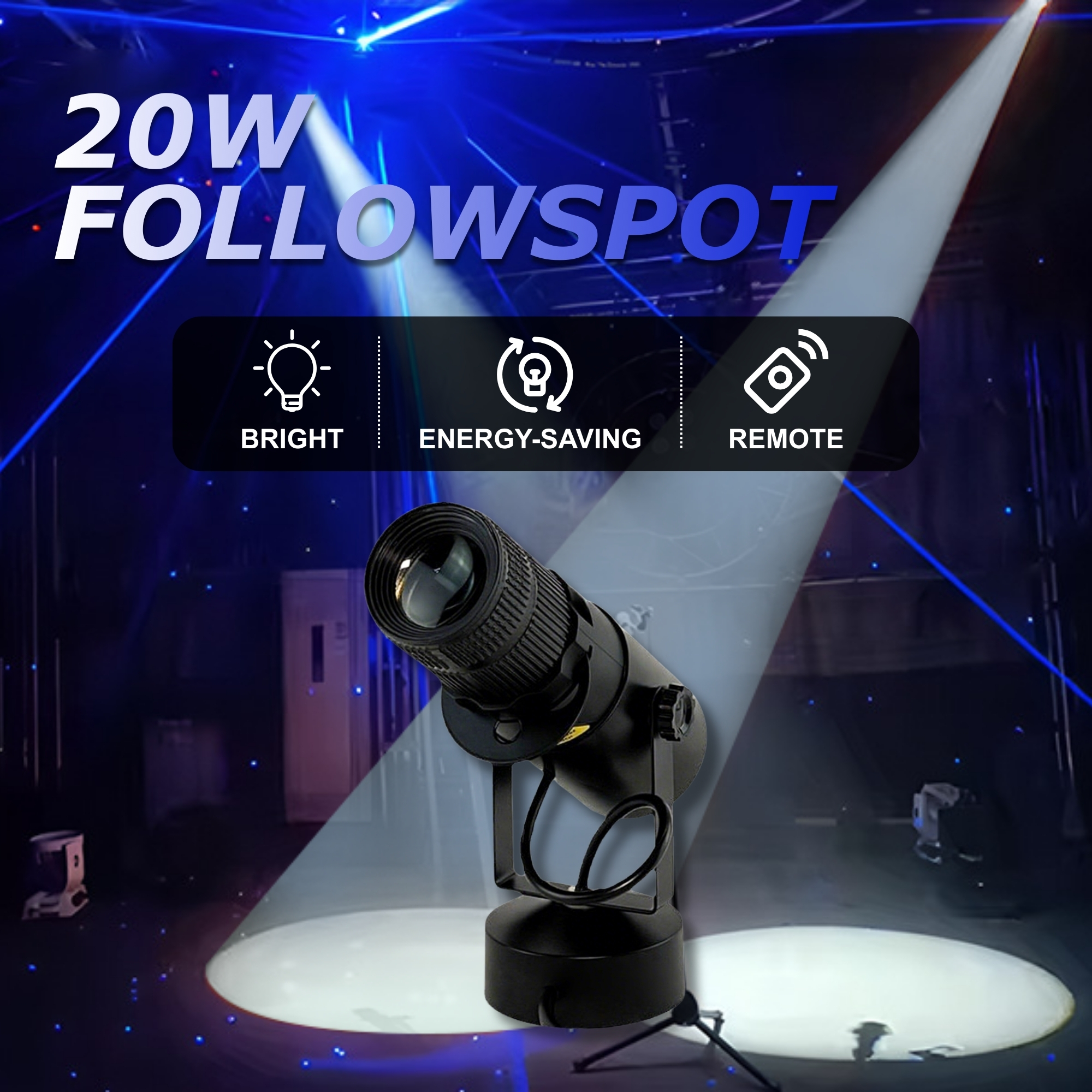 Professional Large-Scale Stage Spotlights, Large-Scale Wedding Events, High-End Banquet Hall Atmosphere, Large-Scale Follow Lights, Catwalk Outdoor Lighting