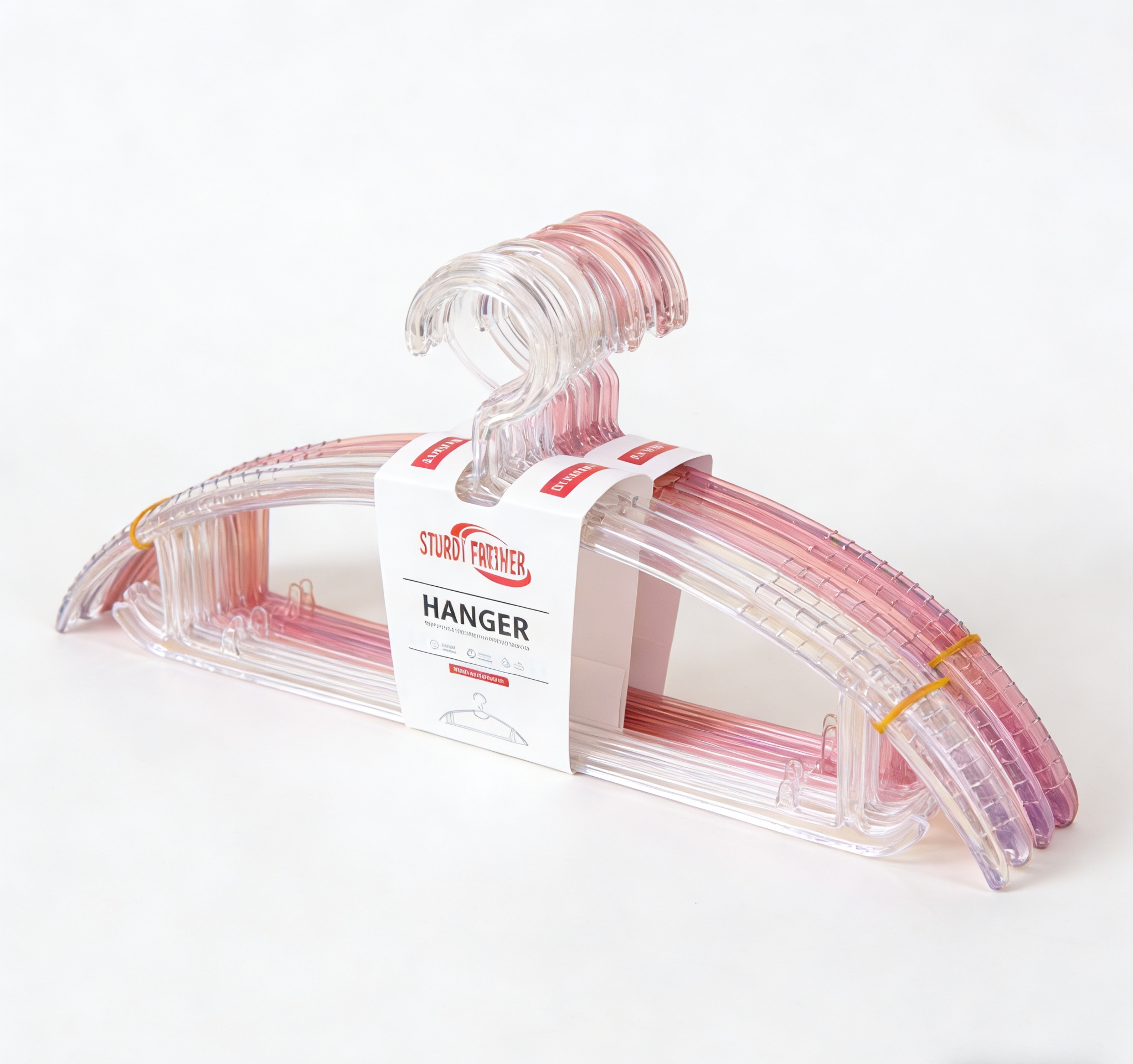 轻奢透明窄肩衣架 成人防滑防脱落衣柜整理专用挂衣架白底实物图