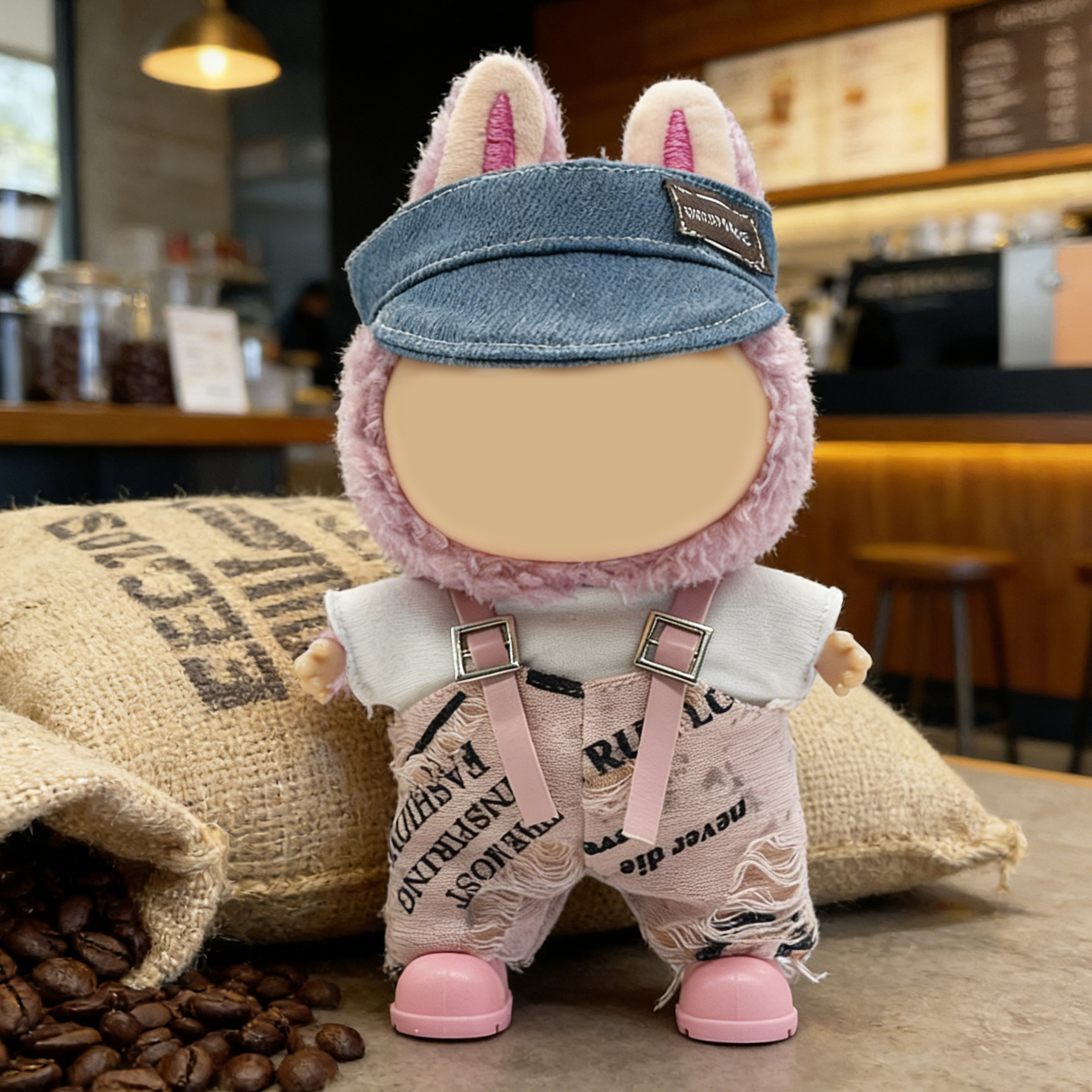 Doll toy accessories, BJD dress-up game, DIY girl decoration, doll clothes, work clothes, overalls, 15-17CM cotton doll clothes Specification image