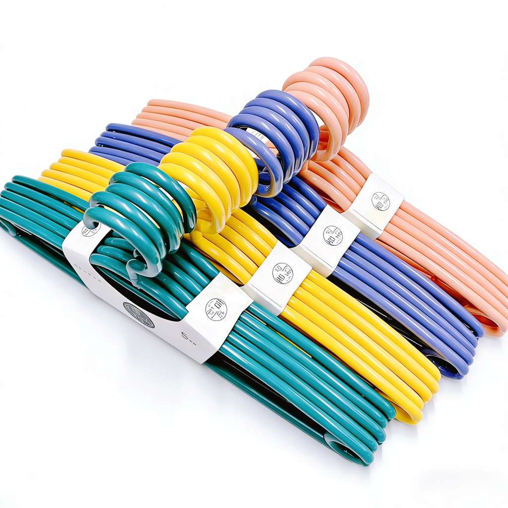 2129- Five plastic clothes hangers for household use, thickened and rotatable clothes hangers, wholesale of clothes hangers for student dormitories details Picture