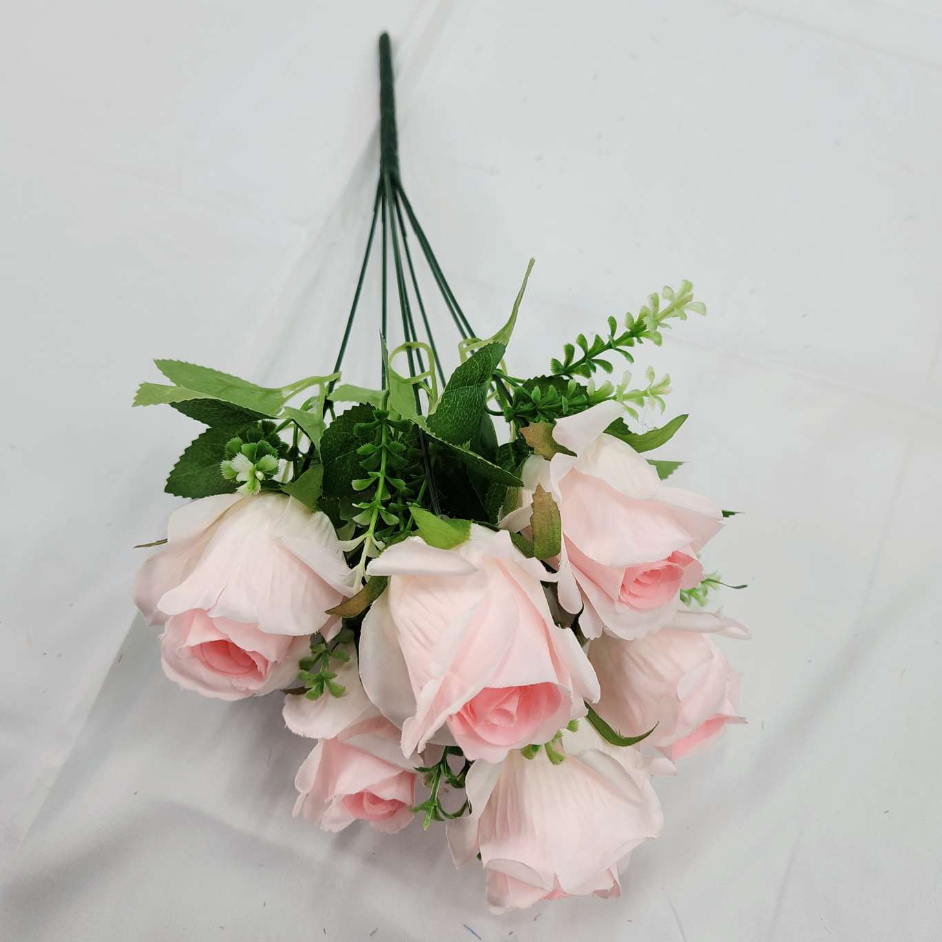 7-head cross rose, office simulation rose, cultural gardening, crocheted bouquet, knitted bouquet, simulation flower DIY detail image 7