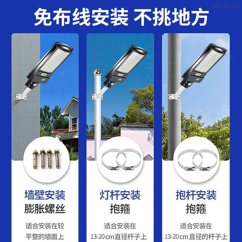 NEWDAYS brand cross border new lenticular LED luz solar luz de calle del sensor del cuerpo humano, patio doméstico al aire libre luz de emergencia resaltada, luz de inundación a prueba de agua y polvo Application Scenario