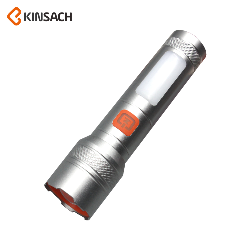 KINSACH星之源铝合金多功能伸缩聚焦白激光 手电筒