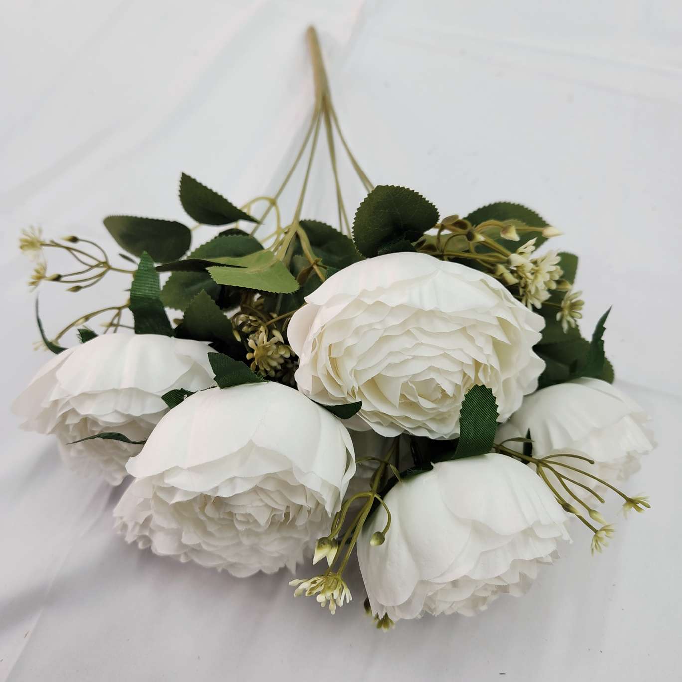 7-bud rose office simulation rose cultural gardening crocheted bouquet simulation flower detail image 13