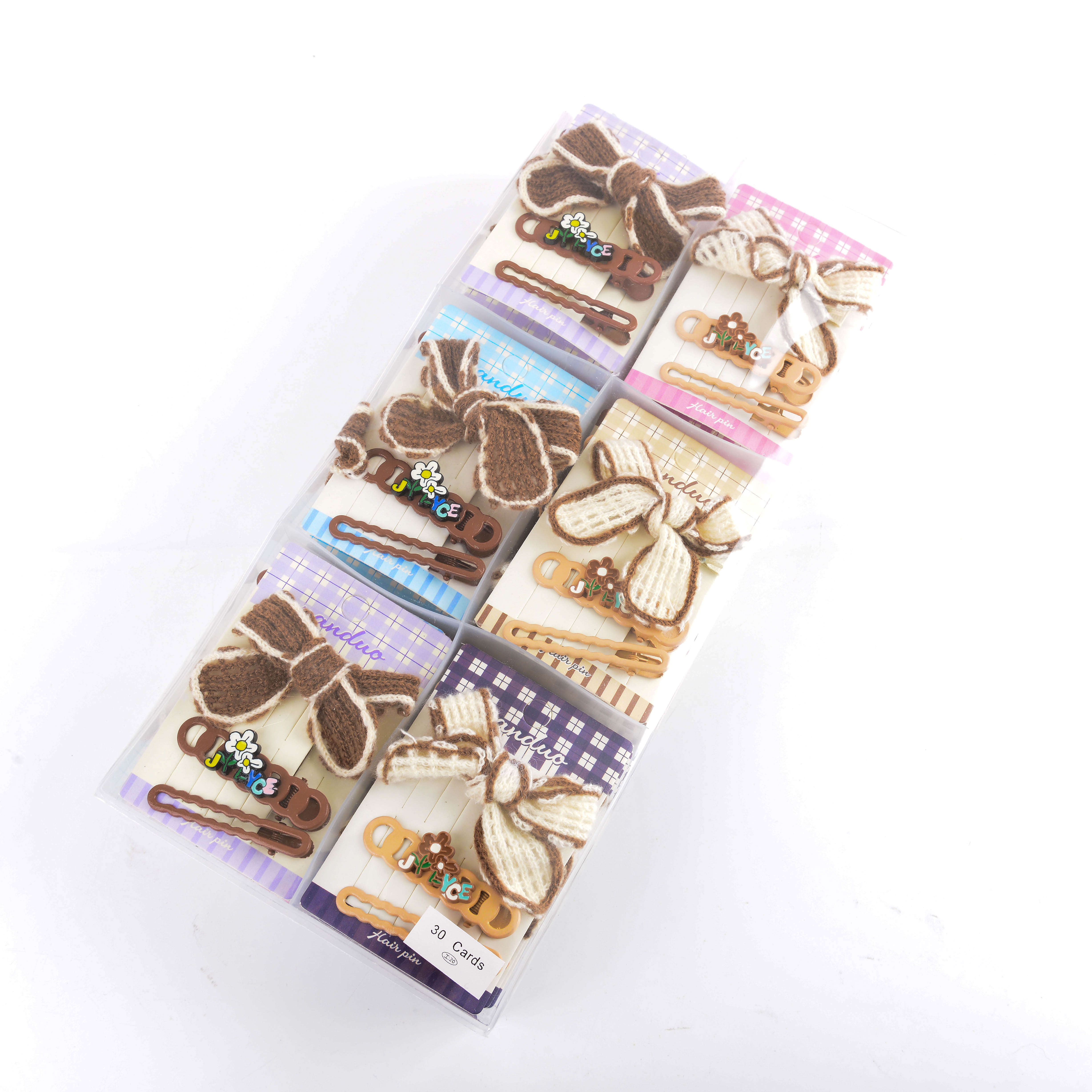 New children's hair accessories for cross-border trade to Europe and America: pure cotton bow hair bands and elastic nylon hair clips