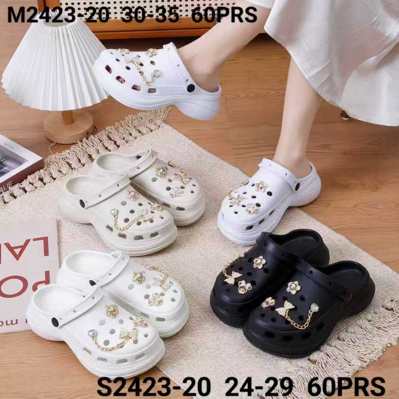 新款外贸厚底立体装饰洞洞鞋女式凉鞋洞洞鞋夏季舒适透气休闲百搭轻便女款鞋子洞洞鞋