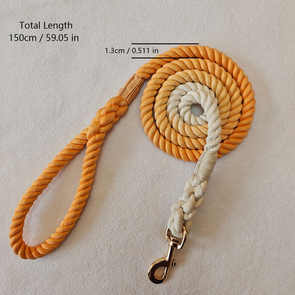 FOUND BUDDY 手工制作段染编织狗狗训练牵引绳8种颜色可选详情5