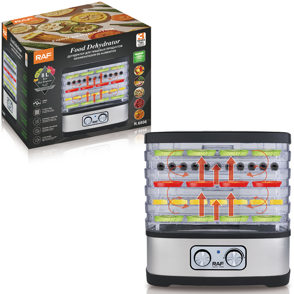 RAF European standard cross-border dryer, snack, fruit, vegetable, meat, dried fruit machine, food small household freeze dryer 8L Item Picture
