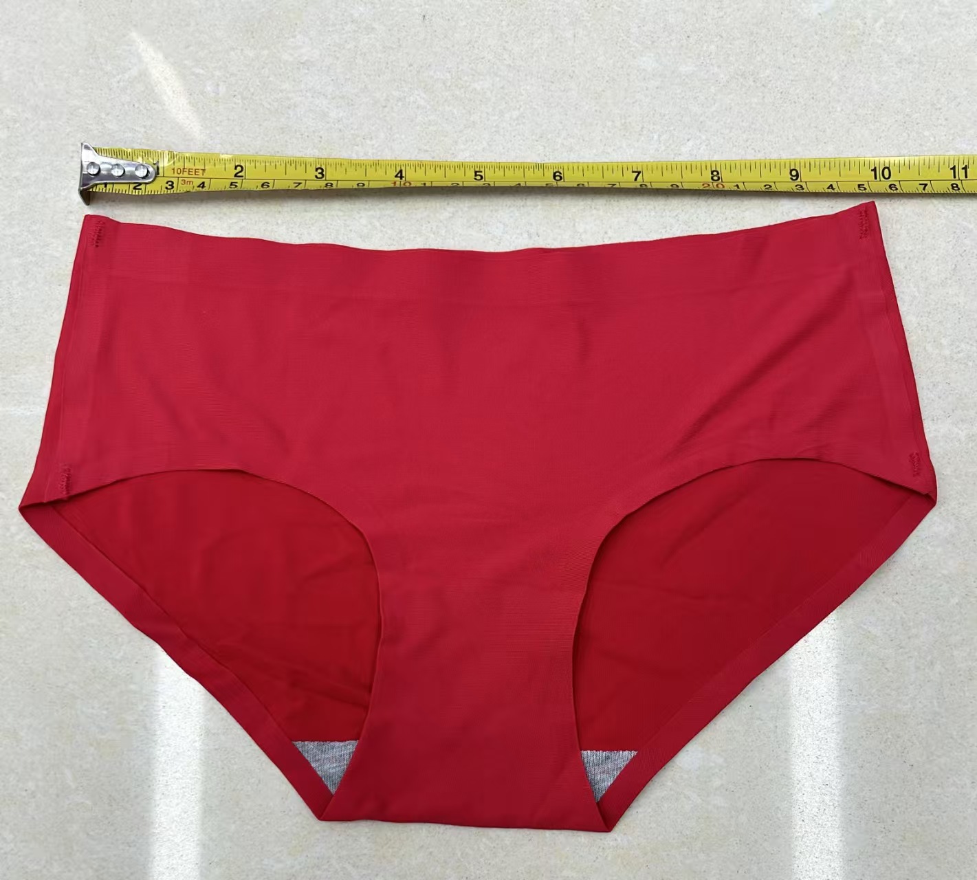 810# Women's ice silk underpants for export in stock, mixed-color triangle pants, 12 pieces per pack of mixed colors, minimum order quantity of 1800 pieces Specification drawing