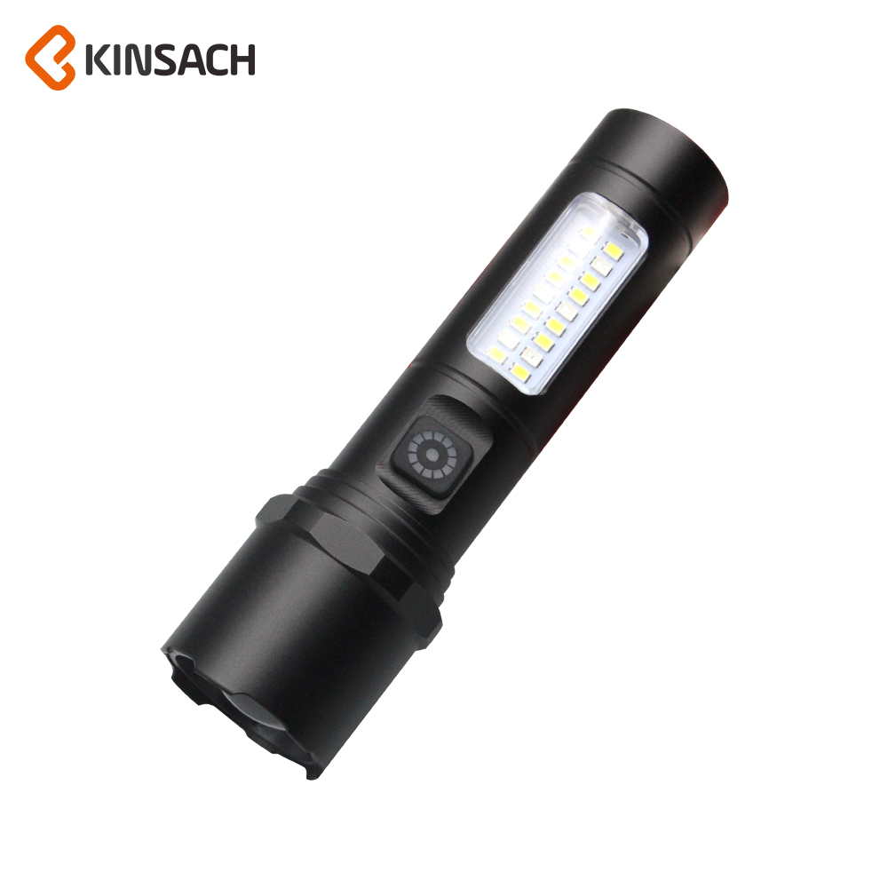 KINSACH星之源铝合金白激光多功能伸缩聚焦 手电筒
