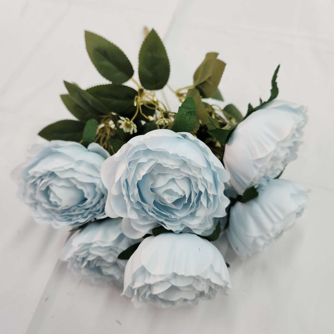 7-bud rose office simulation rose cultural gardening crocheted bouquet simulation flower detail image 9