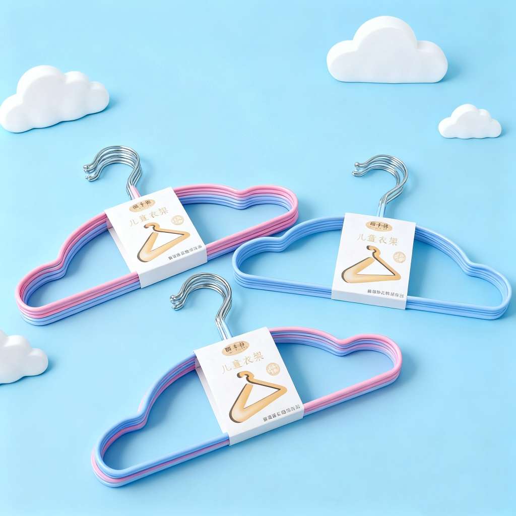 012-4 Children's clothes hanger, specially designed for infants, toddlers and babies' clothes, scratch-free and anti-slip household hanging clothes, large and small children's clothes drying support detail image 2