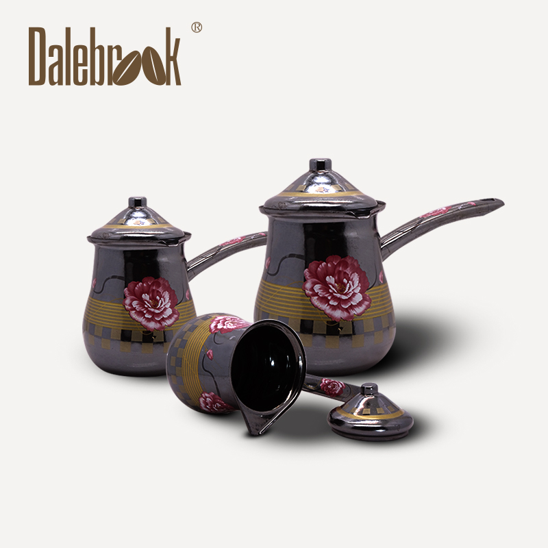 Dalebrook阿拉伯传统咖啡杯搪瓷 手冲壶带盖套装礼盒伴手礼出口中东