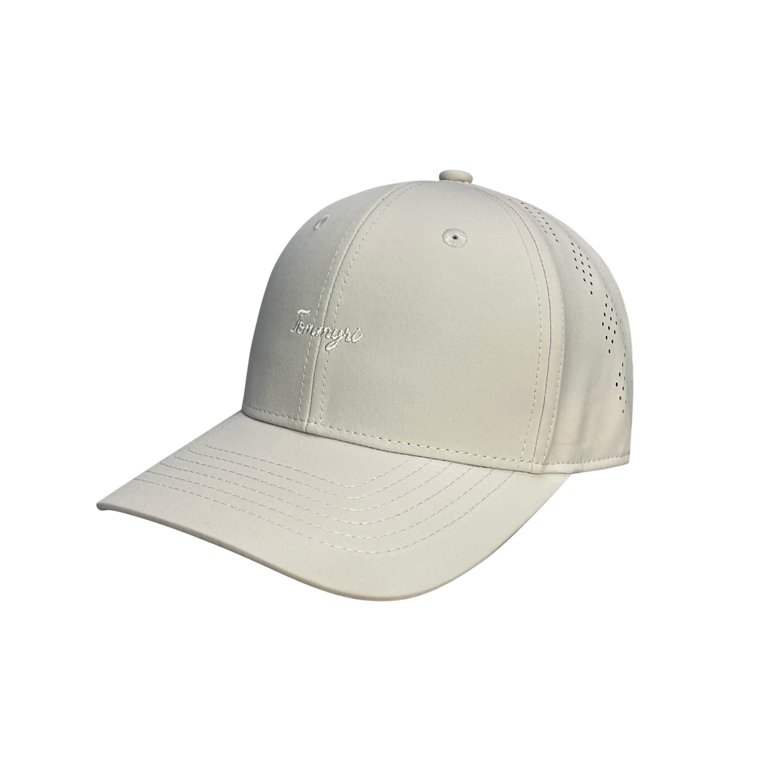 Spring and summer thin outdoor water-repellent, quick-drying, laser-punched sports baseball cap, versatile, trendy, simple, solid-color light plate, sun protection, breathable, slightly curved brim, high-quality, unisex baseball cap details Picture