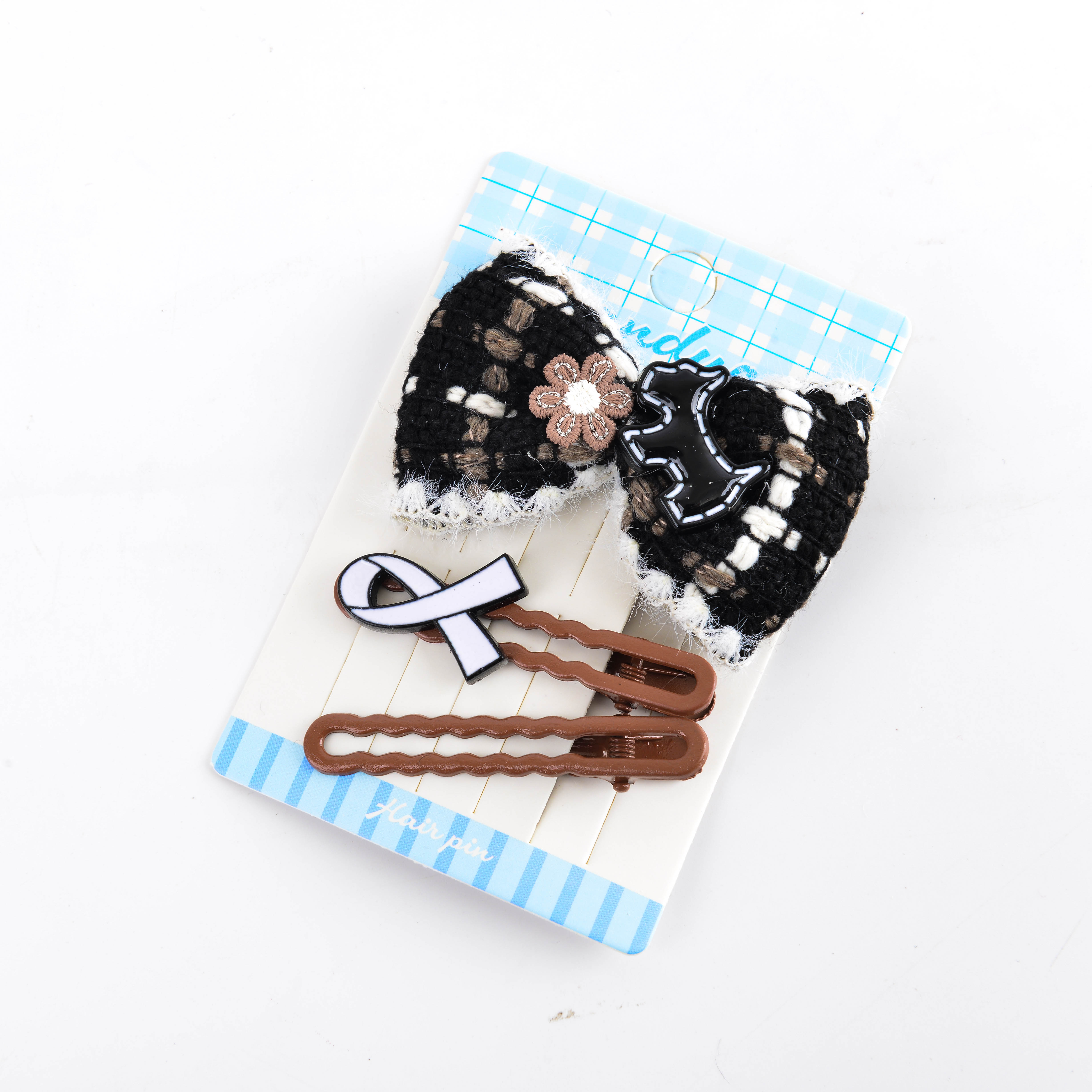 Xiaoxiangfeng bow hair clip, women's autumn and winter hair clip, plush clip, retro style hair accessory Application Scenario
