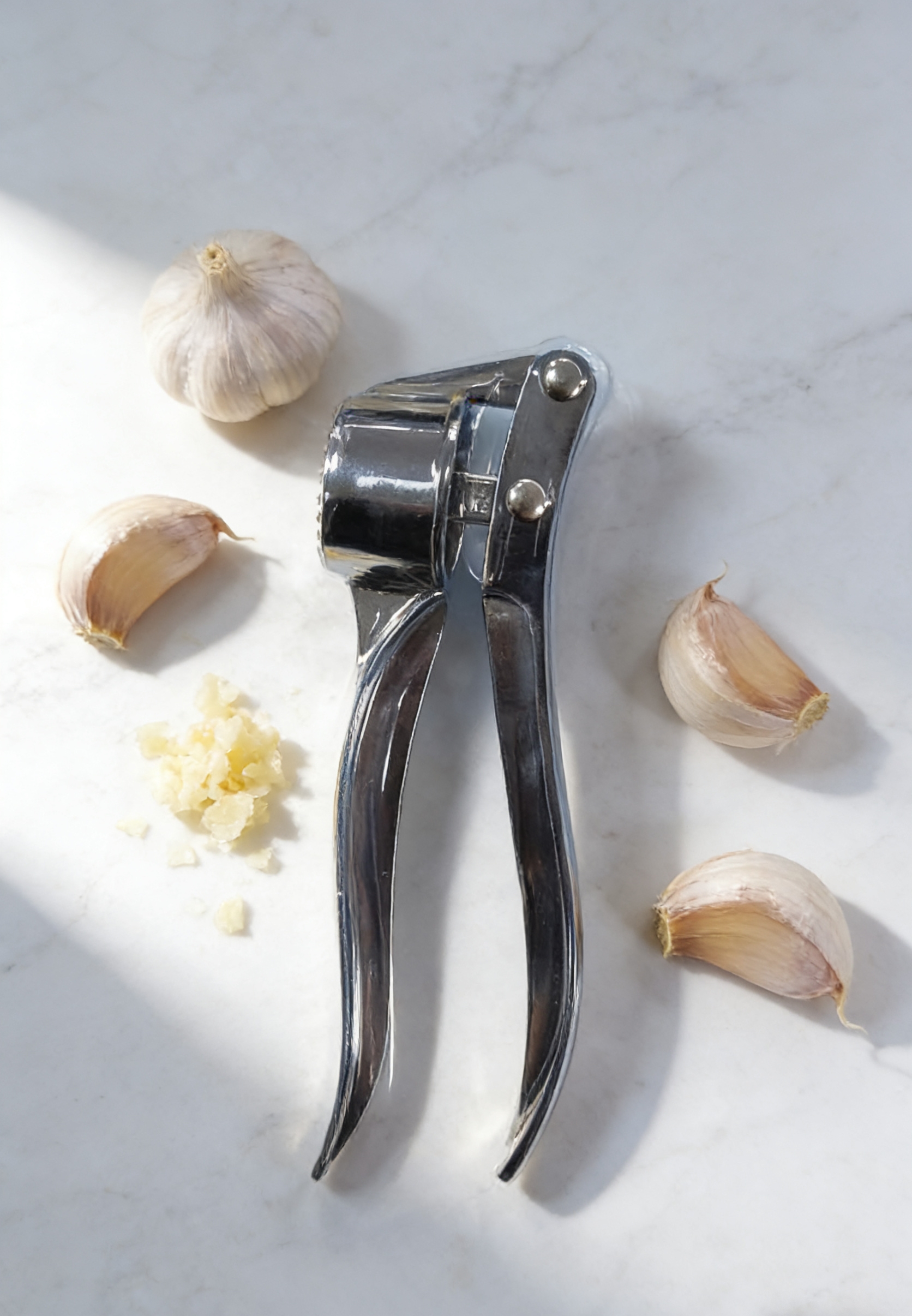 Stainless steel garlic press, manual garlic mince machine, kitchen garlic mopping machine, garlic peeling tool, manual garlic press, stainless steel kitchen garlic peeling and mopping machine, garlic mince machine, garlic paste holder, small tools wholesale Specification image