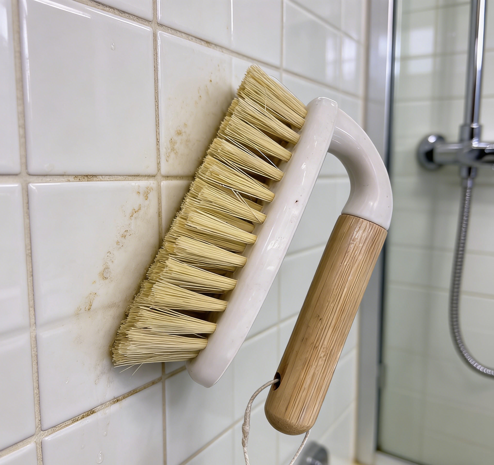 Bamboo and wood handle multi-functional cleaning brush, kitchen dish brush, pot brush, natural bristles for easy cleaning details Picture