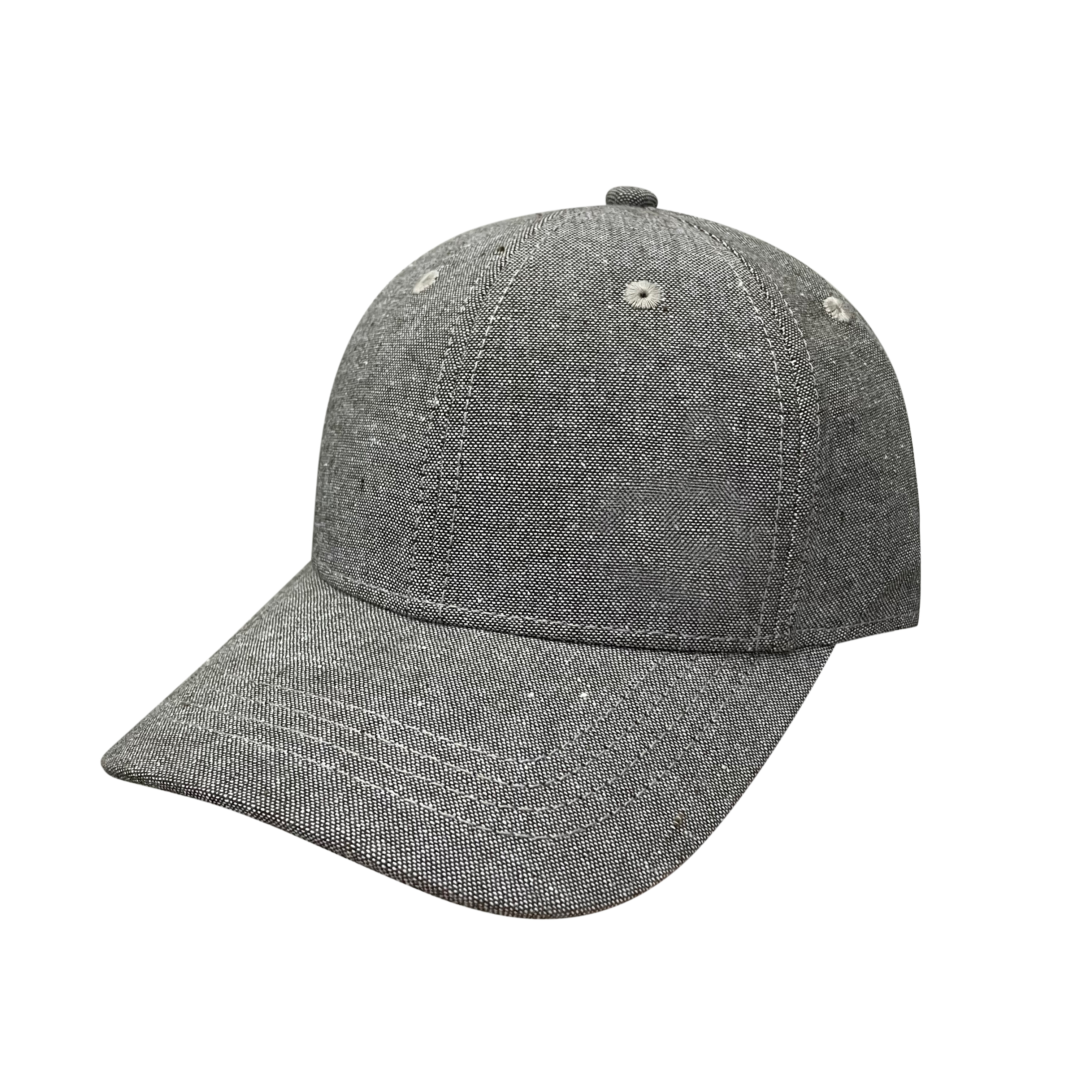Spring and summer new smooth cotton and linen baseball cap, retro and versatile, trendy slightly curved brim baseball cap, high-quality men's outdoor sunshade, fashionable hat with dot pattern Specification image