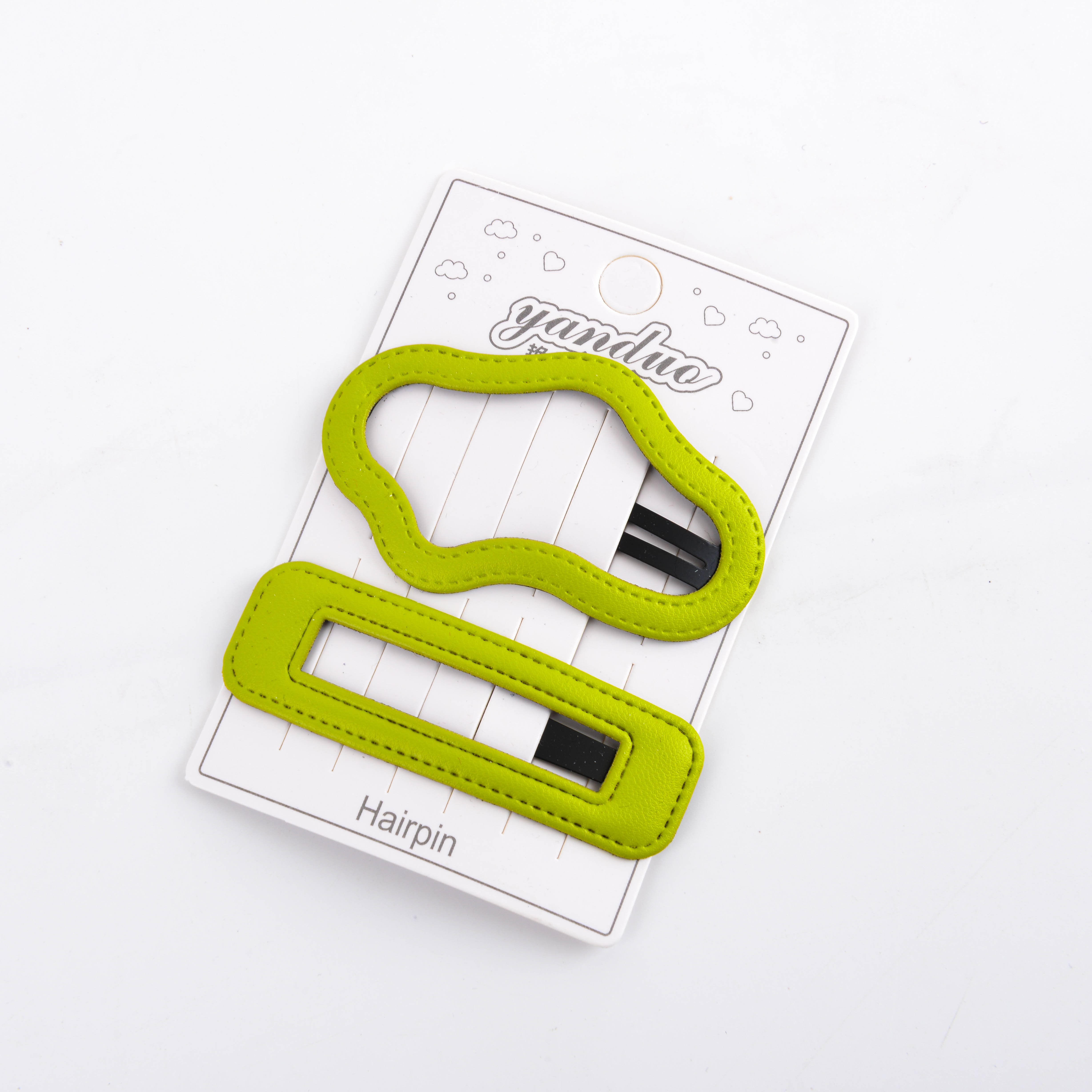 Children's hair clips, dopamine leather, cute hair accessories, girls' bangs, hair clips, headwear, non-damaging hair clips, bb clips Item Picture
