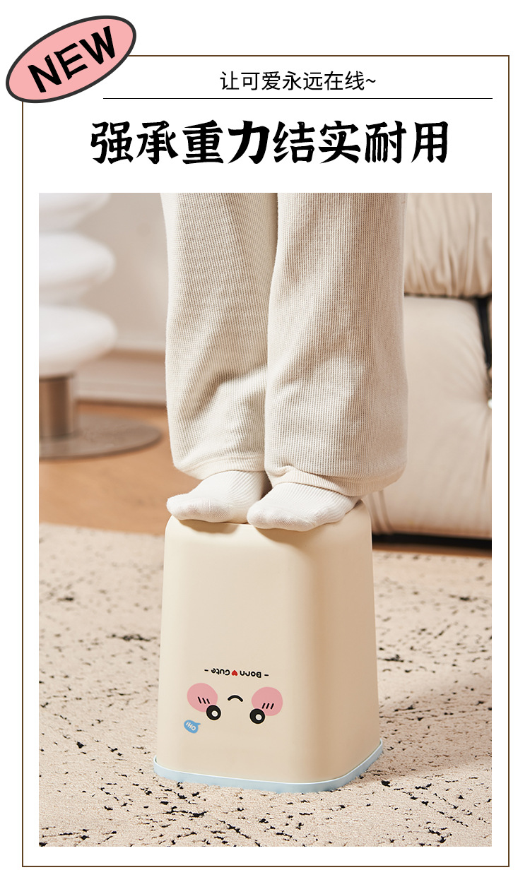 J06-9012 Cartoon desktop trash can, creative home use, cute small size, high appearance level, bathroom wastebasket, office pressure ring storage detail image 9