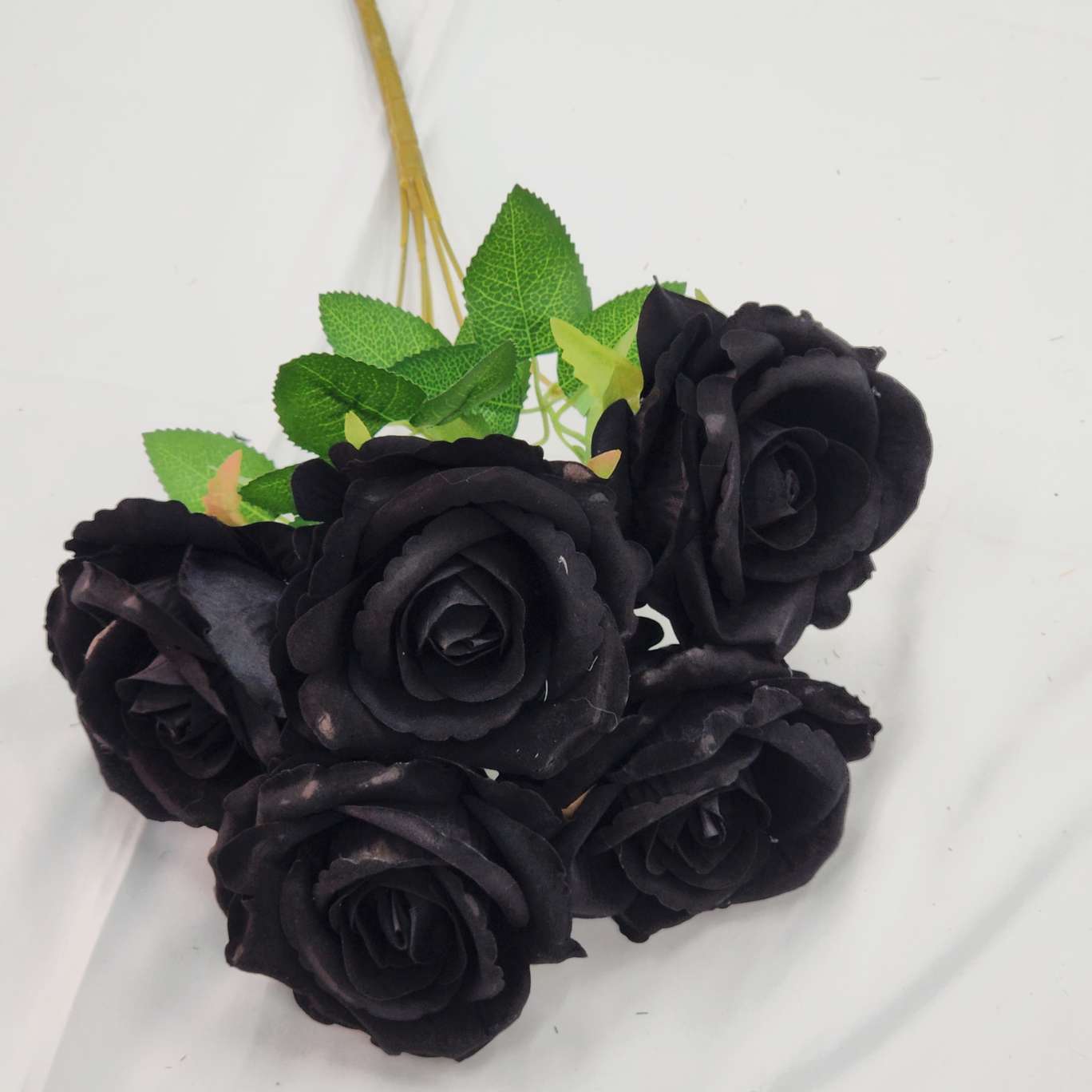 5 cabeza felpa acacia fushia oficina simulación rosa bouquet cultura creativa jardinería decoración ganchos tejer simulación flores DIY accesorios para el pelo detail image 6