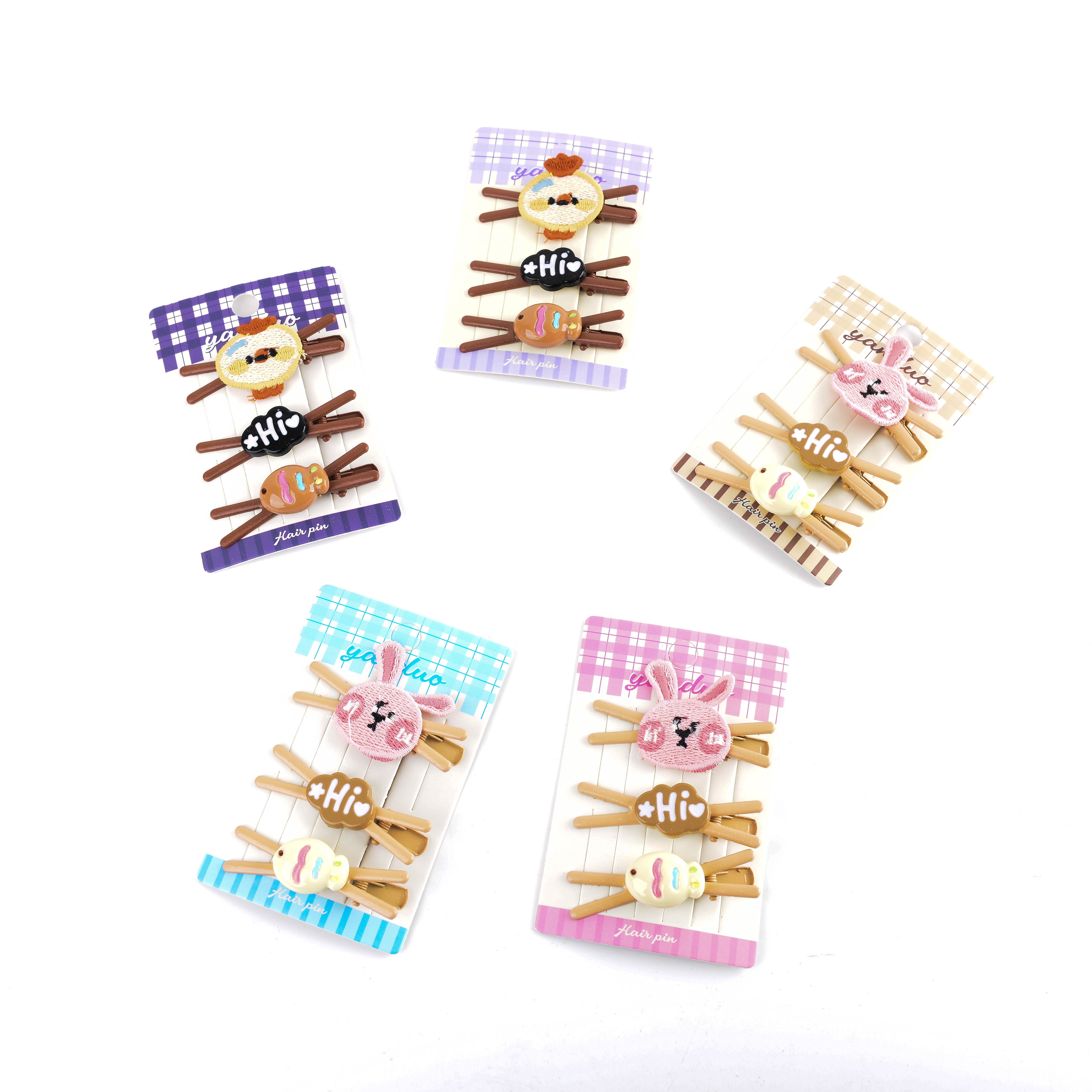 儿童彩色发夹糖果卡通发卡可爱女童刘海侧边夹碎发鸭嘴夹