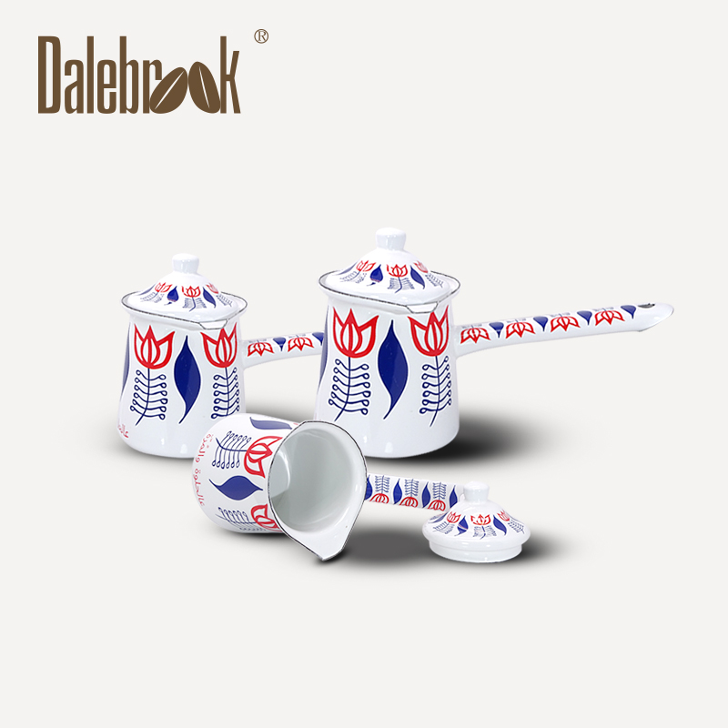 Dalebrook阿拉伯咖啡杯搪瓷 民族风格郁金香手冲壶带盖套装礼盒伴手礼出口中东