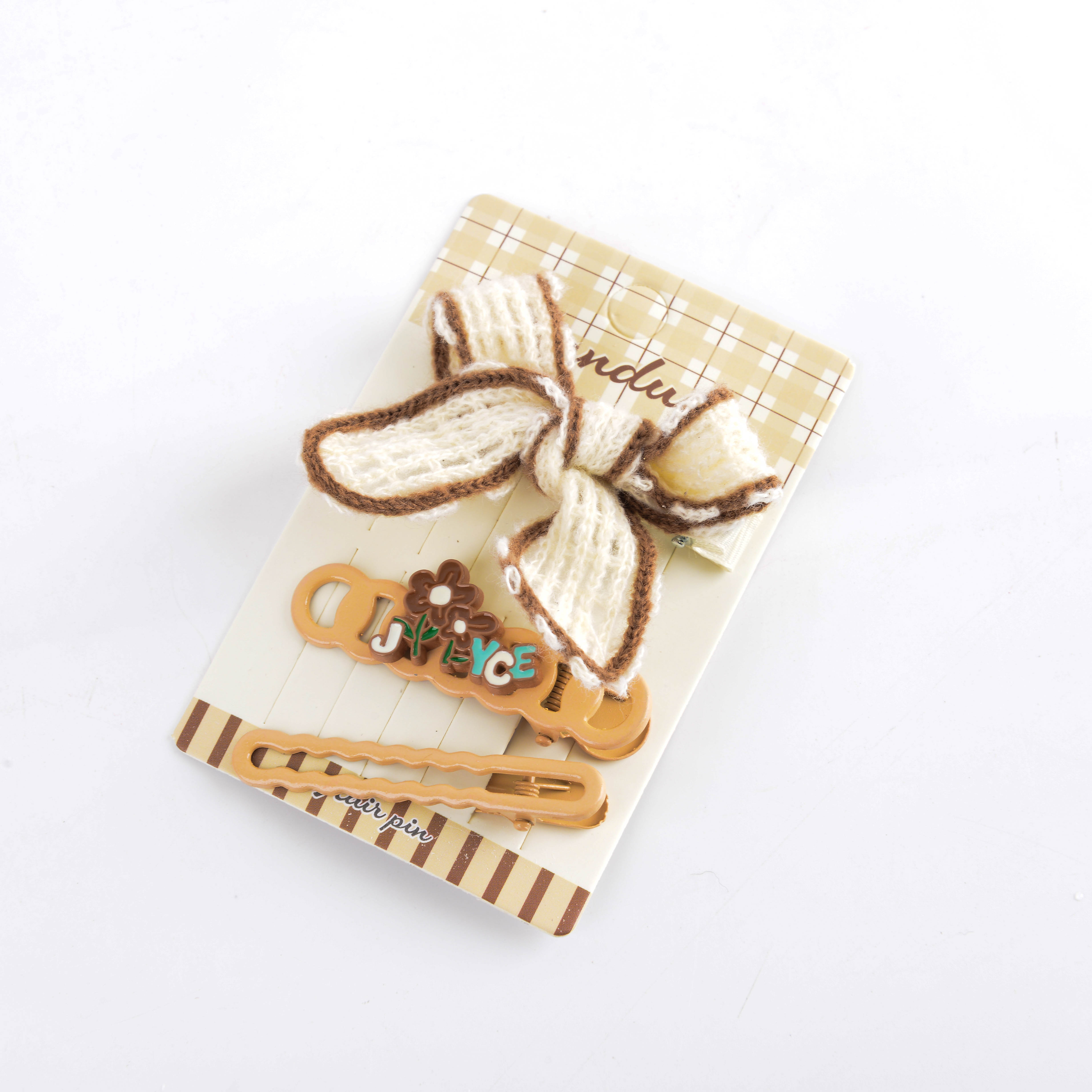New children's hair accessories for cross-border trade to Europe and America: pure cotton bow hair bands and elastic nylon hair clips details Picture