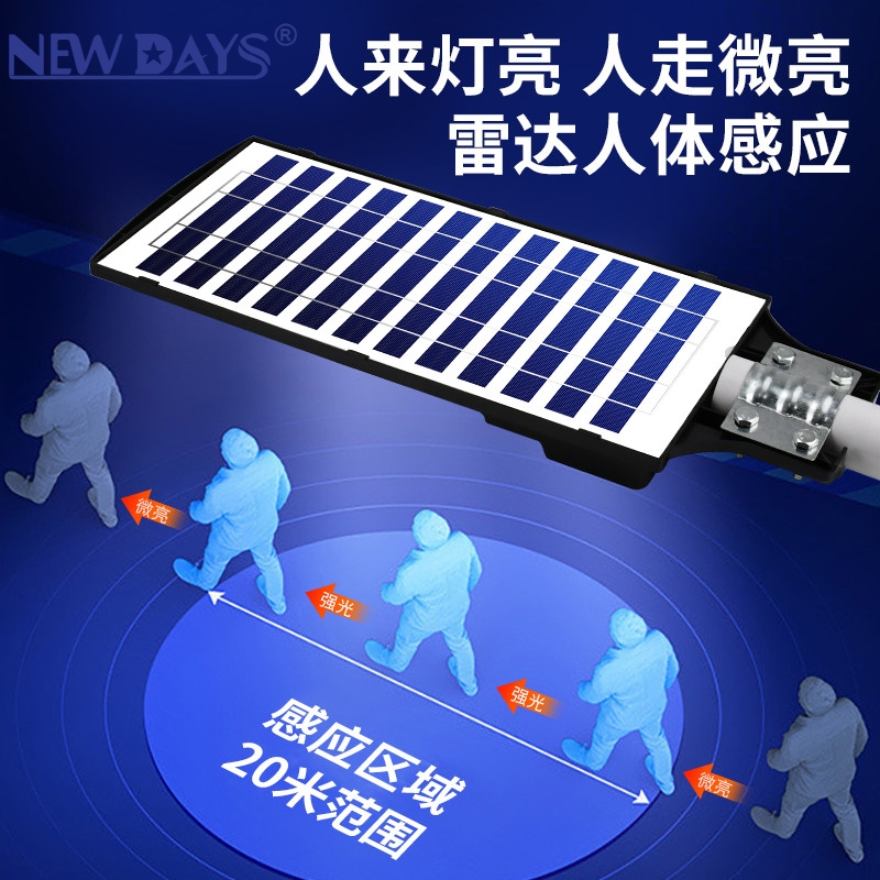 NEWDAYS brand cross border new lenticular LED luz solar luz de calle del sensor del cuerpo humano, patio doméstico al aire libre luz de emergencia resaltada, luz de inundación a prueba de agua y polvo details Picture