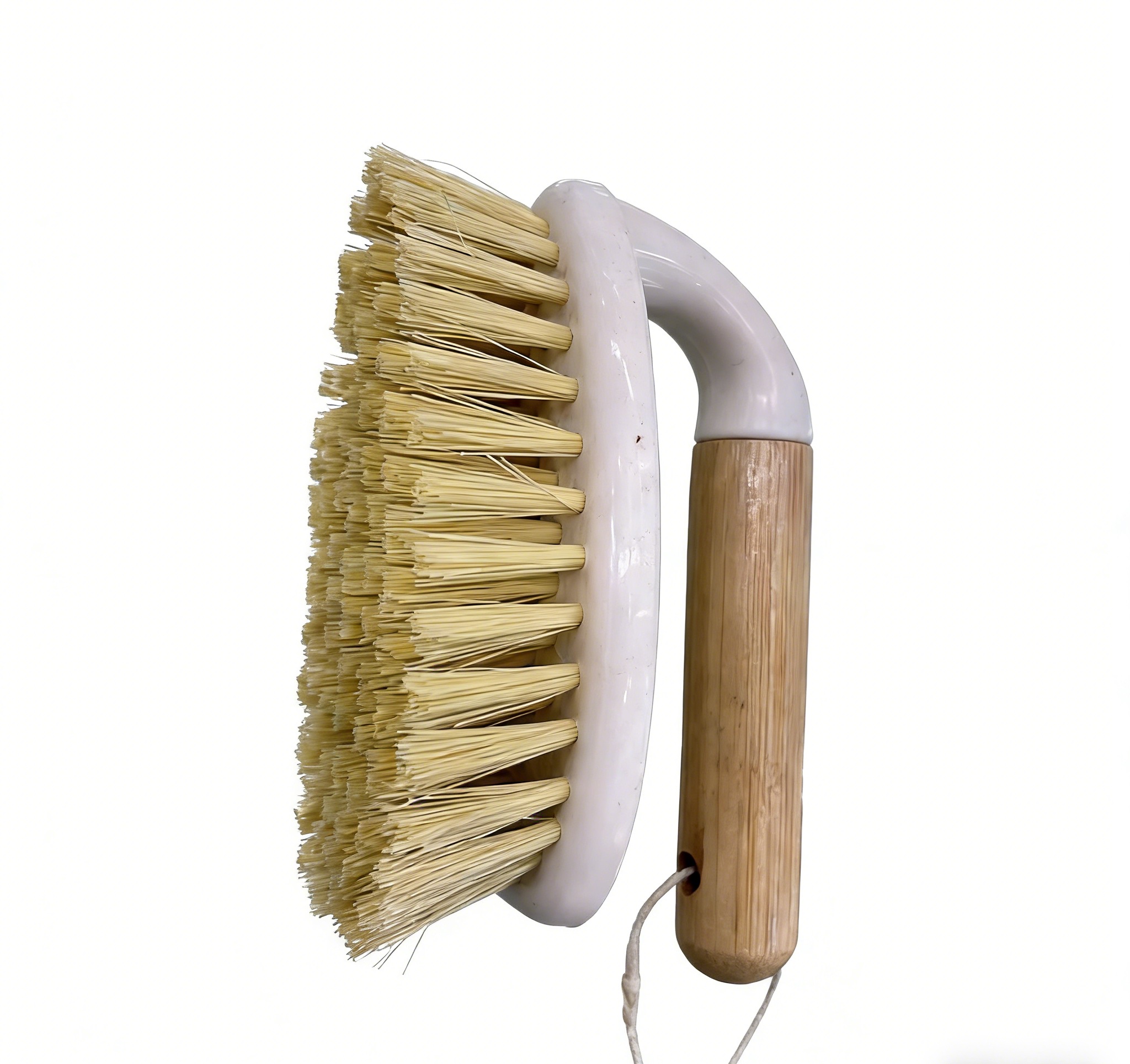 Bamboo and wood handle multi-functional cleaning brush, kitchen dish brush, pot brush, natural bristles for easy cleaning Item Picture