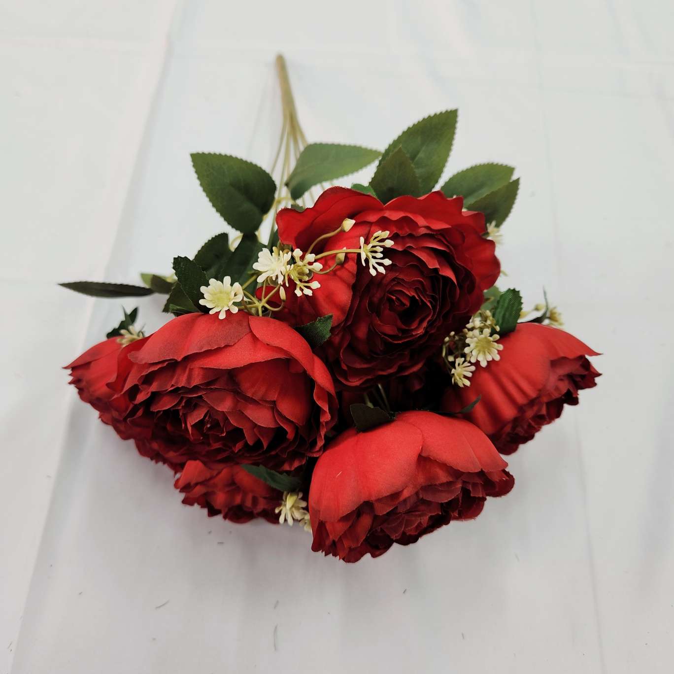7-bud rose office simulation rose cultural gardening crocheted bouquet simulation flower detail image 11